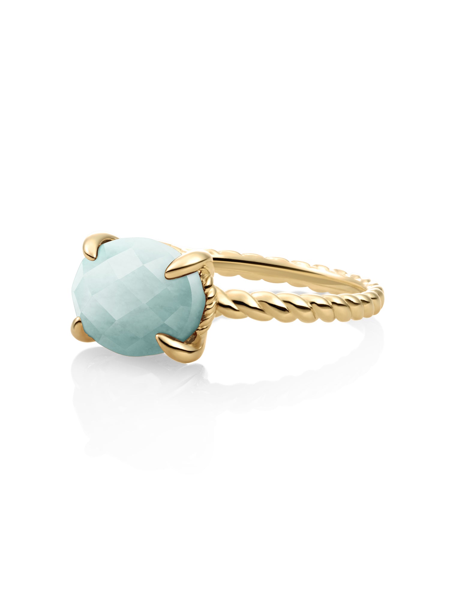 Twist Ring Amazonite 9K Goud - 56