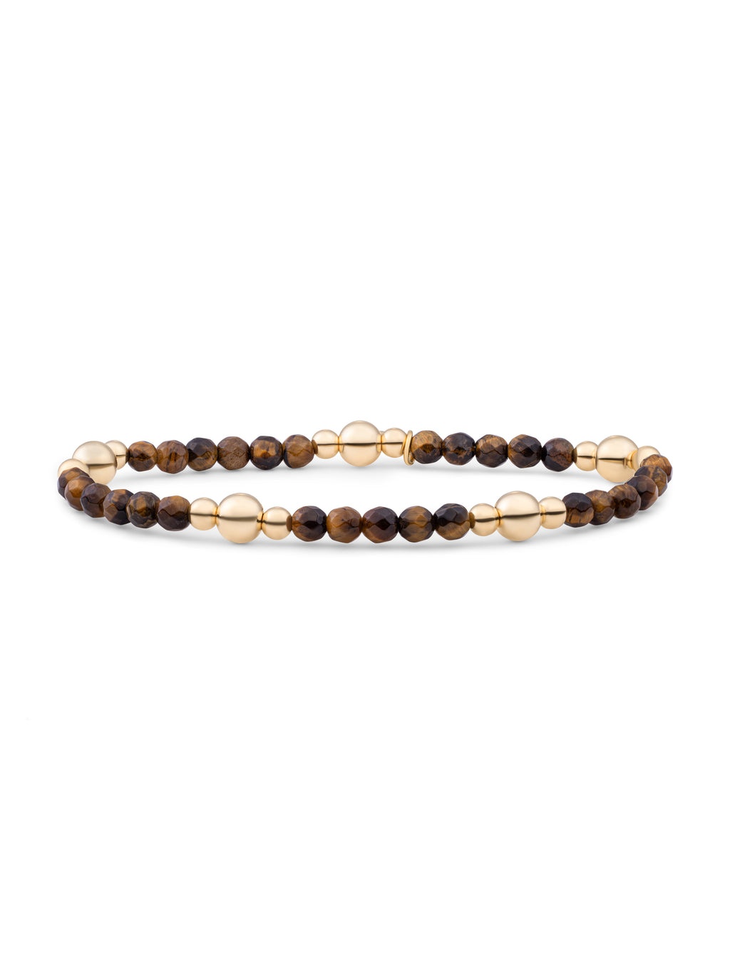 Bold Mix Armband Tiger Eye - Gold Plated