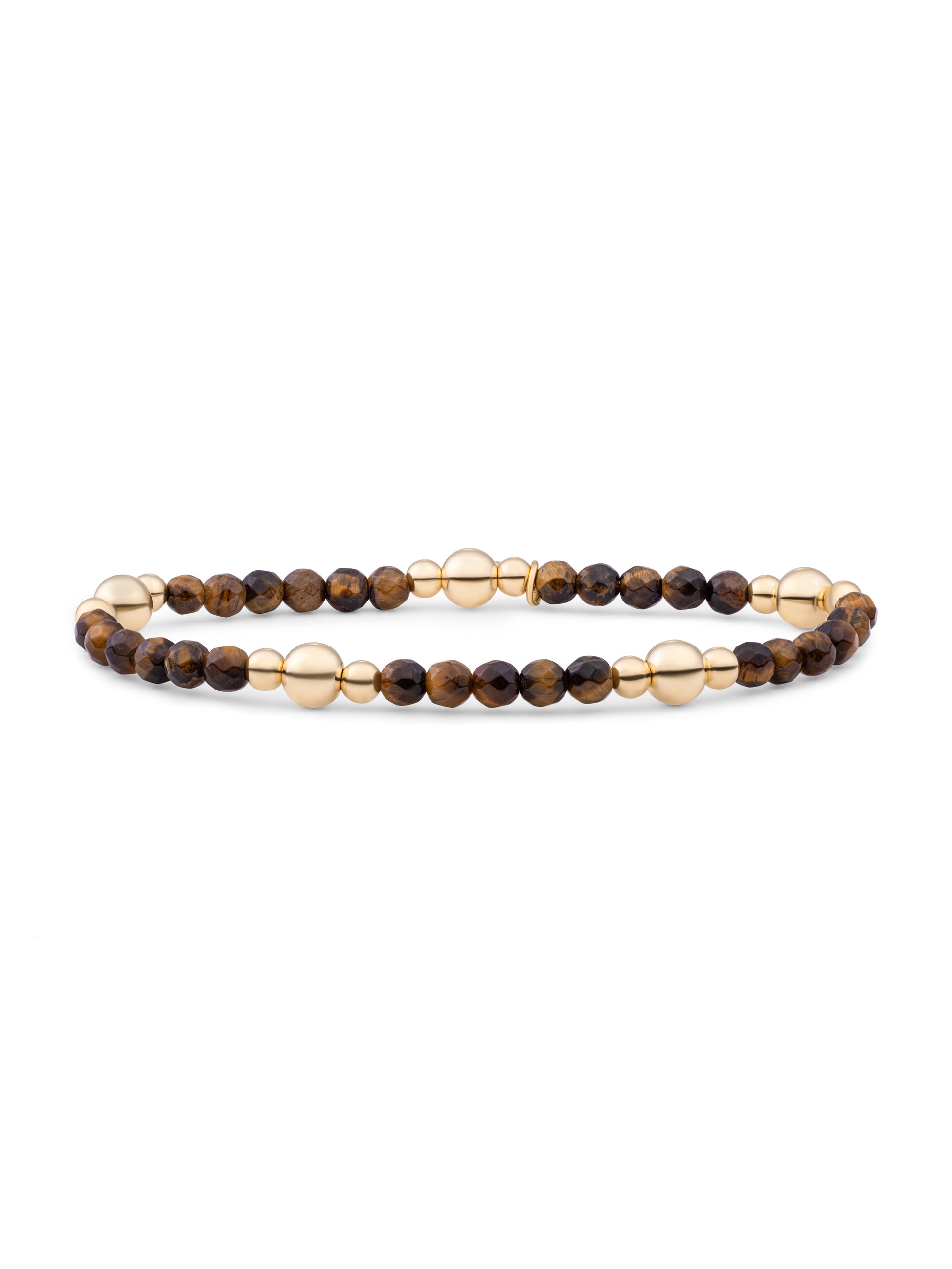 Bold Mix Armband Tiger Eye - Gold Plated