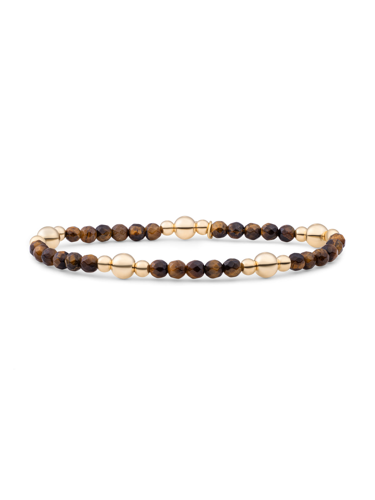 Bold Mix Armband Tiger Eye - Gold Plated
