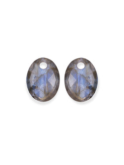 Oorbel Edelstenen Medium Oval Labradorite - Oorbel Edelstenen Medium Oval Labradorite