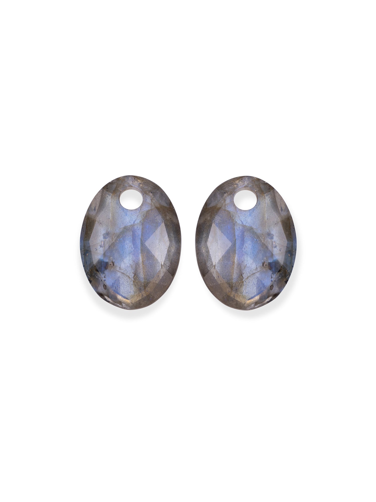 Oorbel Edelstenen Medium Oval Labradorite - Oorbel Edelstenen Medium Oval Labradorite