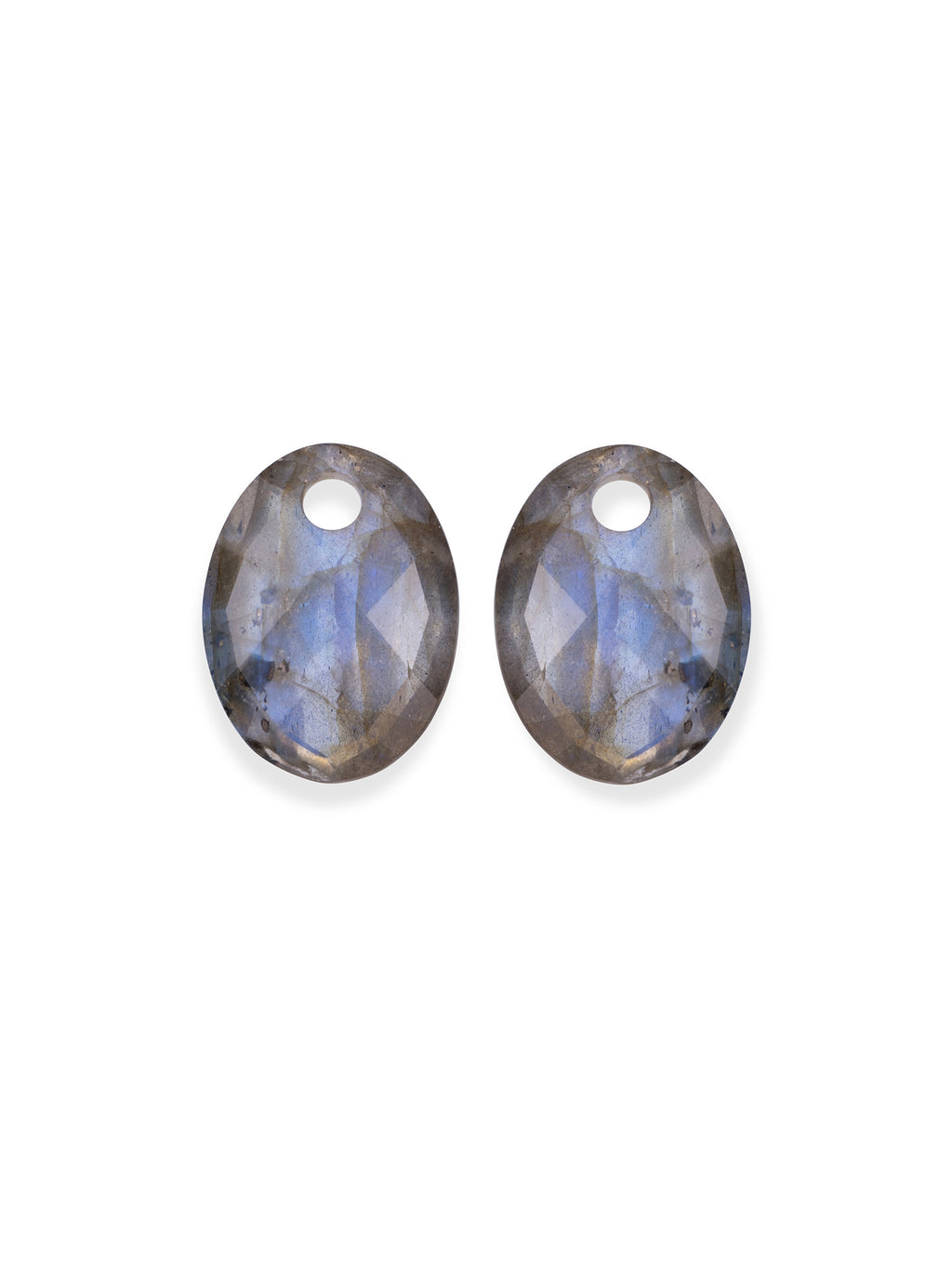Oorbel Edelstenen Medium Oval Labradorite - Oorbel Edelstenen Medium Oval Labradorite