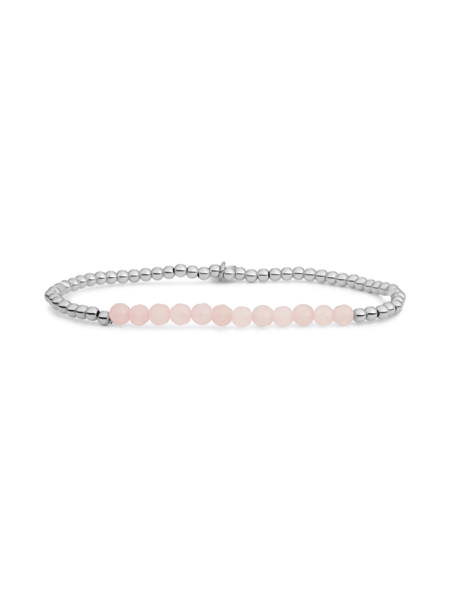 Universe Armband Rose Quartz - Rhodium Plated