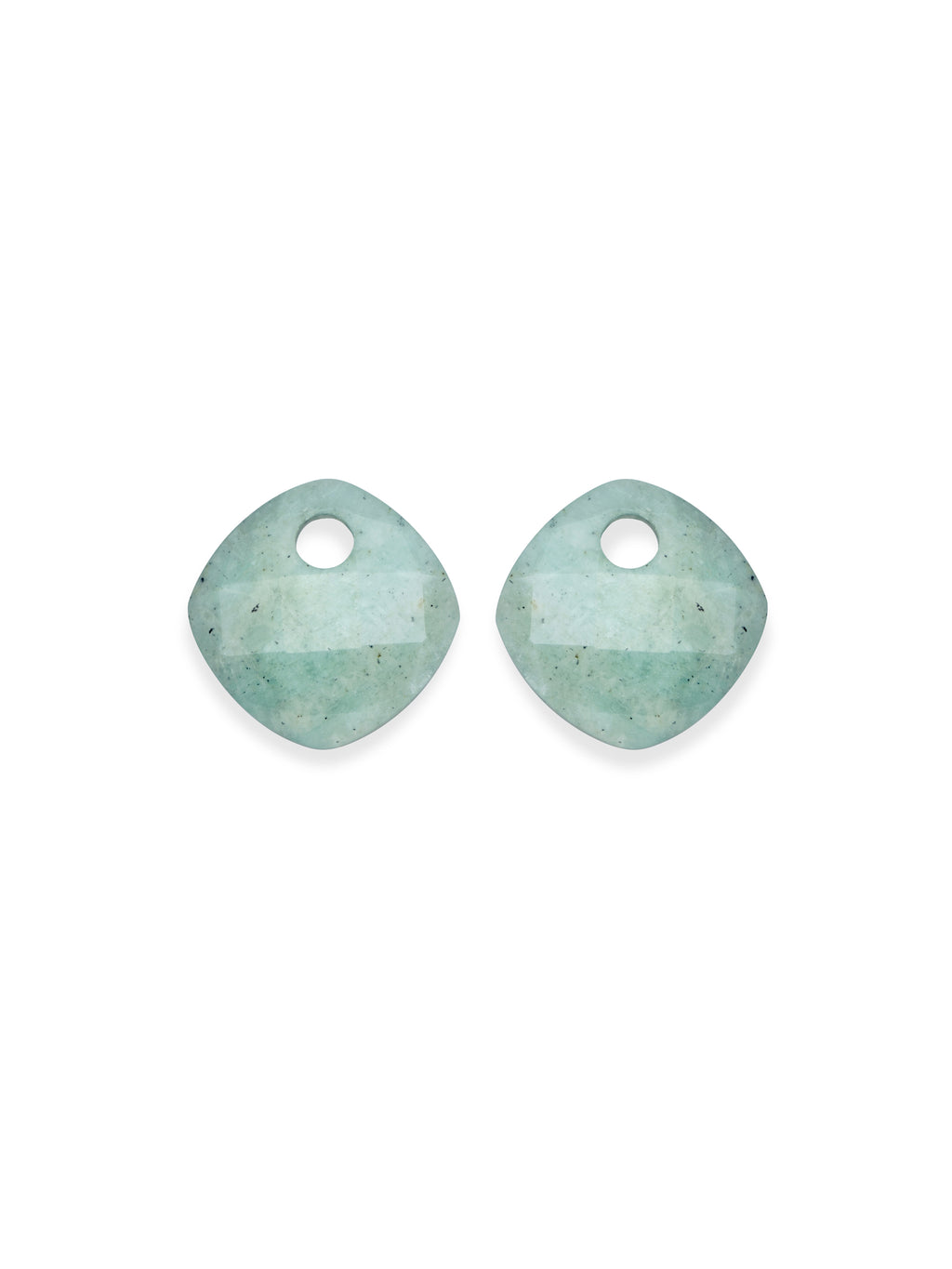 Oorbel Edelstenen Cushion Cut Rich Green Amazonite - Oorbel Edelstenen Cushion Cut Rich Green Amazonite