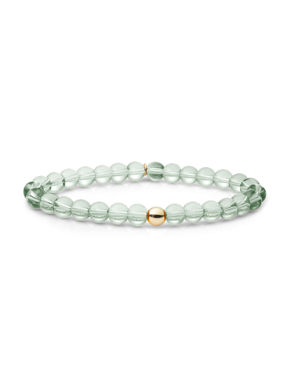 Saturn Armband Large Green Amethyst - Gold Plated