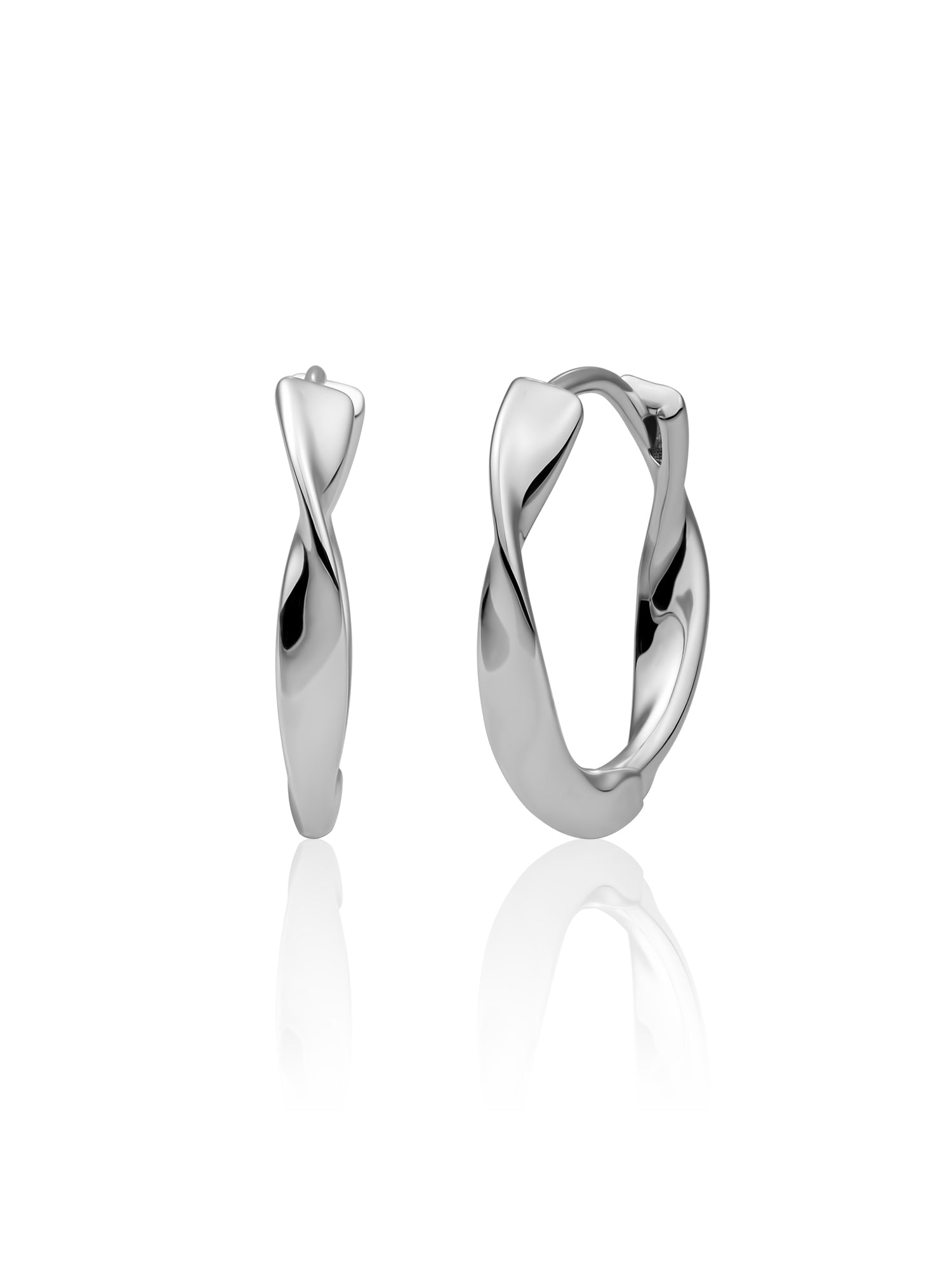 Fuse Creolen - Rhodium Plated