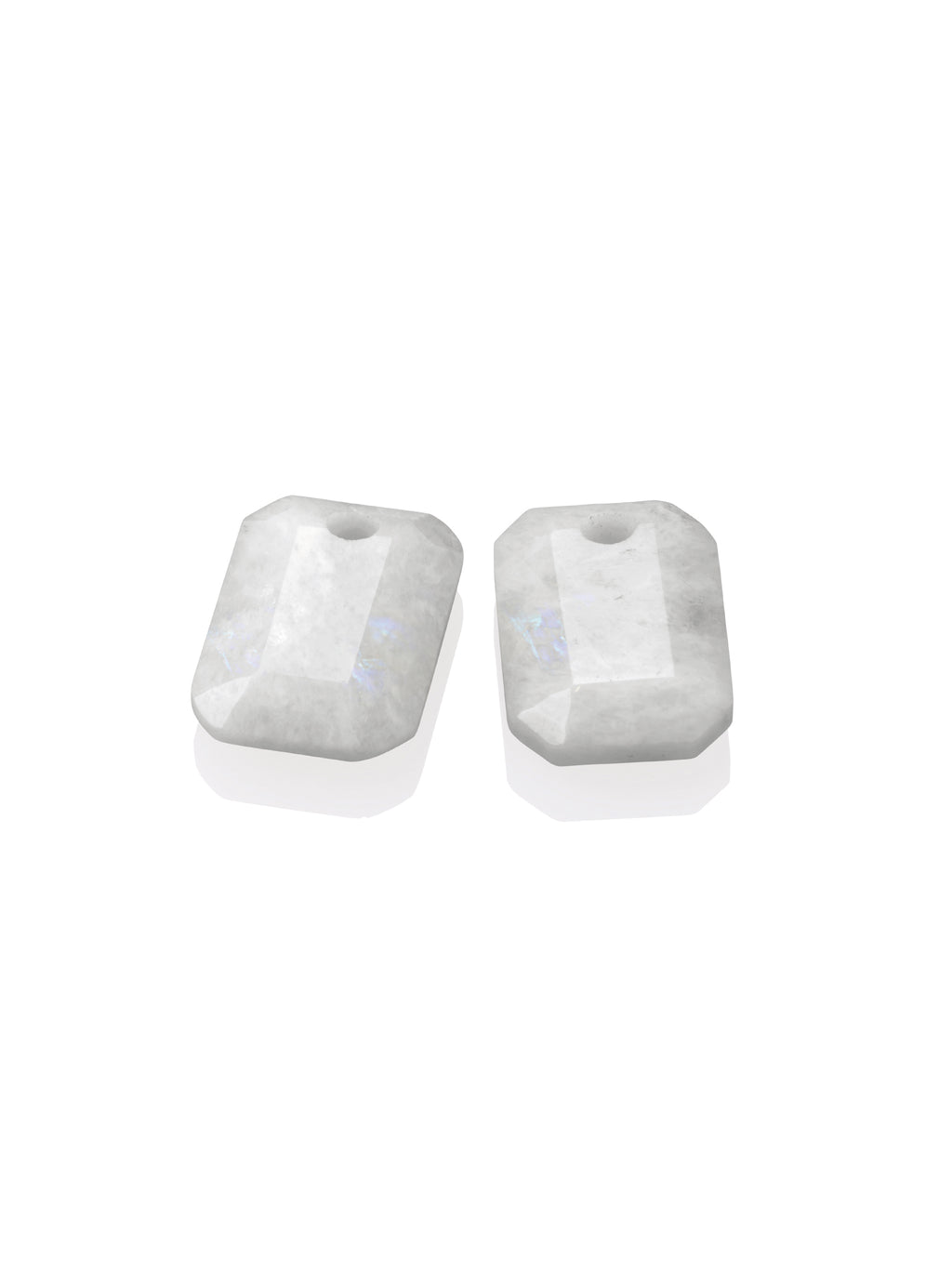 Oorbel Edelstenen Baguette Moonstone - Oorbel Edelstenen Baguette Moonstone
