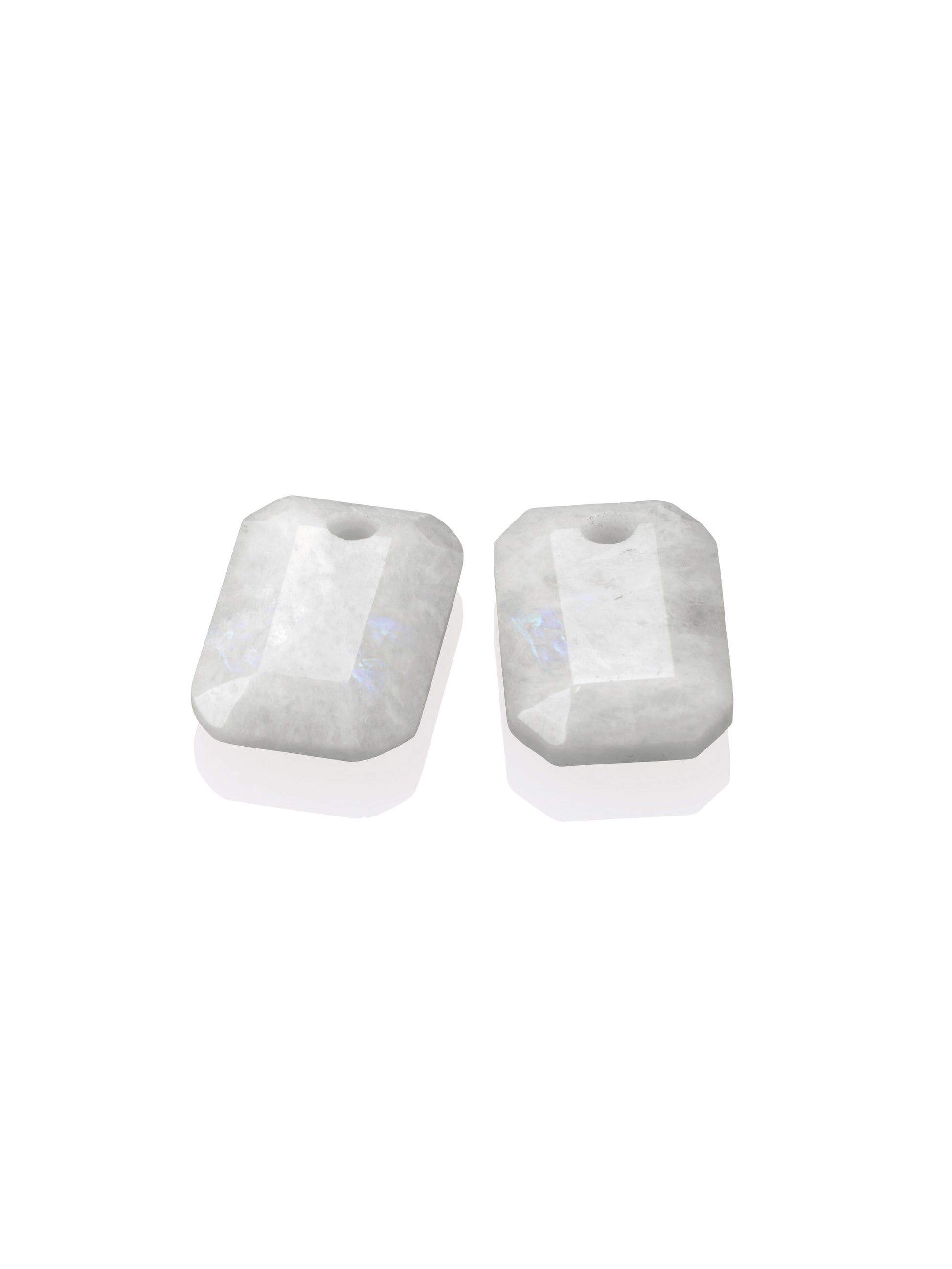 Oorbel Edelstenen Baguette Moonstone - Oorbel Edelstenen Baguette Moonstone