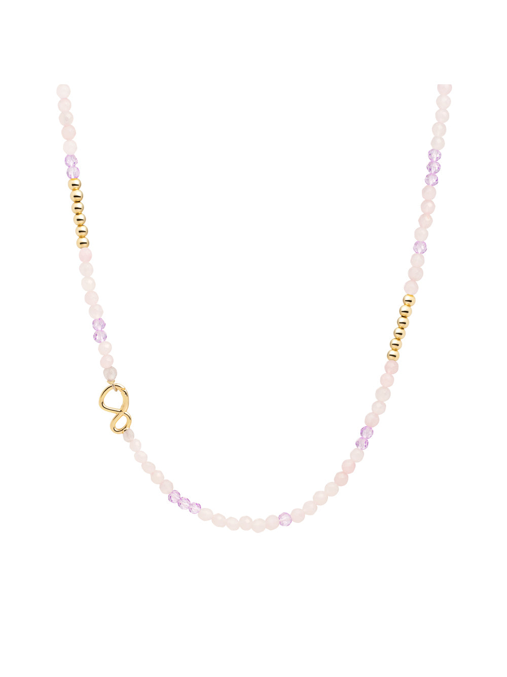 Link Ketting Rose Quartz | Violet Quartz