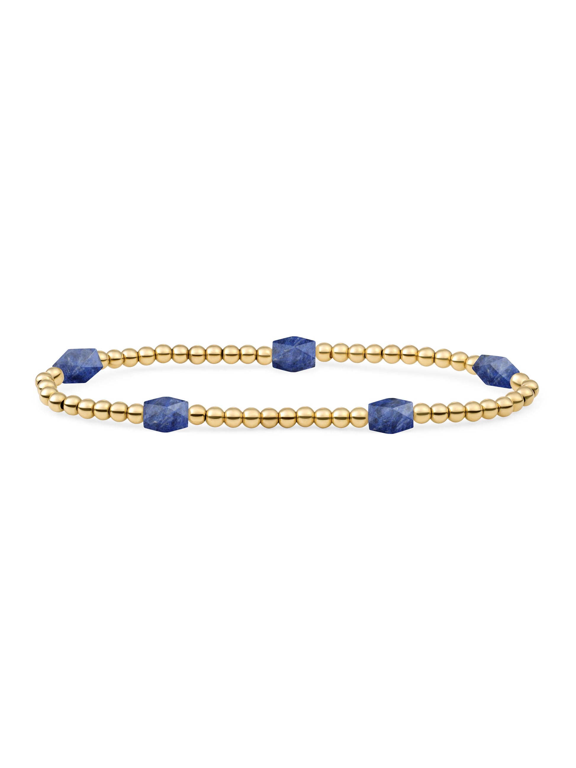 Reverse Edge Mix Armband Sodalite - Gold Plated
