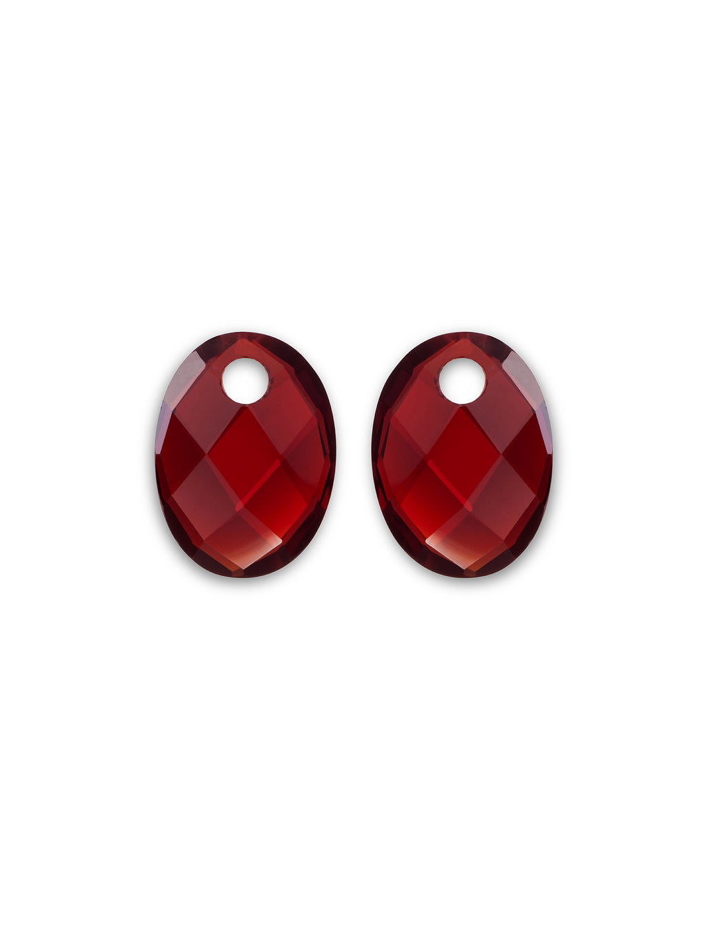 Oorbel Edelstenen Medium Oval Ruby Quartz - Oorbel Edelstenen Medium Oval Ruby Quartz