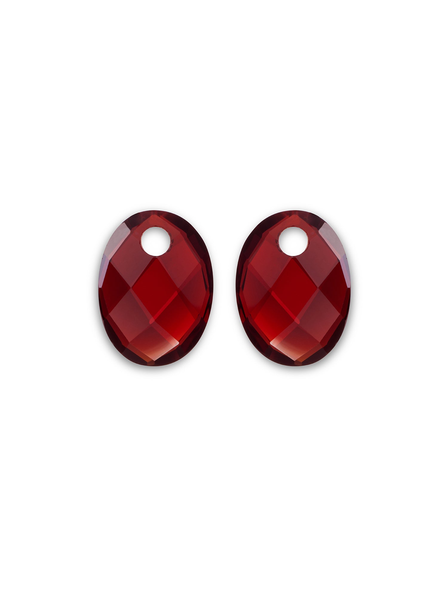 Oorbel Edelstenen Medium Oval Ruby Quartz - Oorbel Edelstenen Medium Oval Ruby Quartz