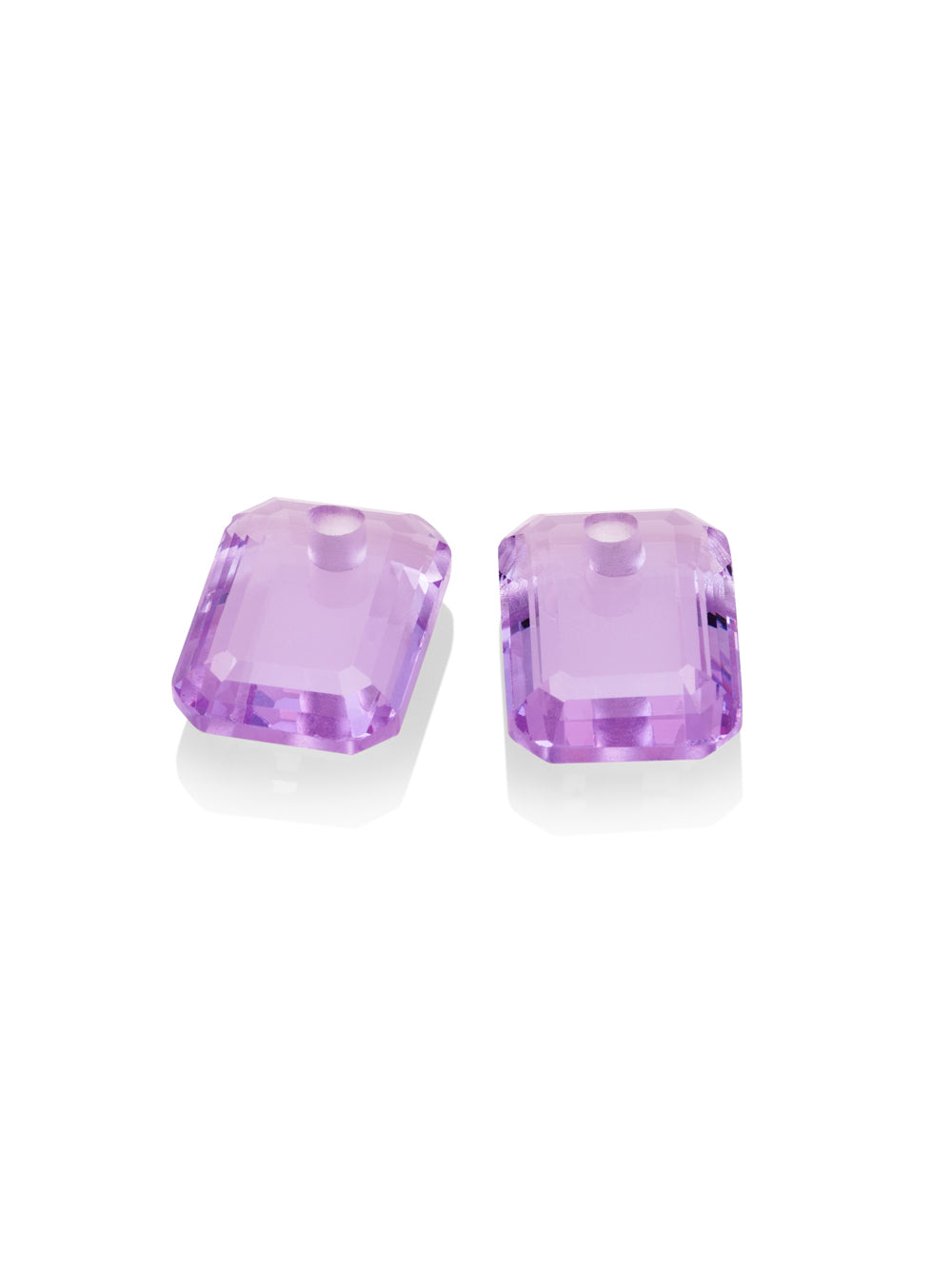 Oorbel Edelstenen Baguette Violet Quartz - Oorbel Edelstenen Baguette Violet Quartz