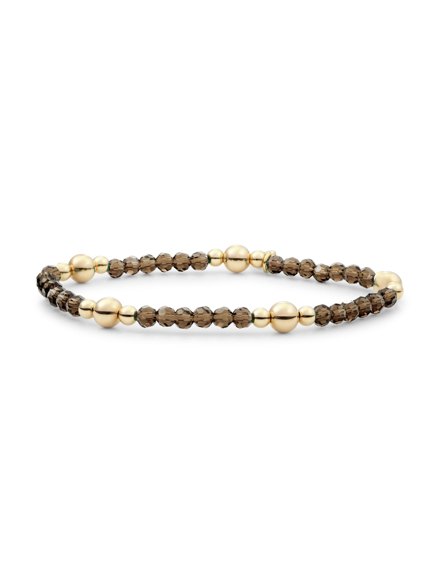 Bold Mix Armband Smoky Quartz - Gold Plated
