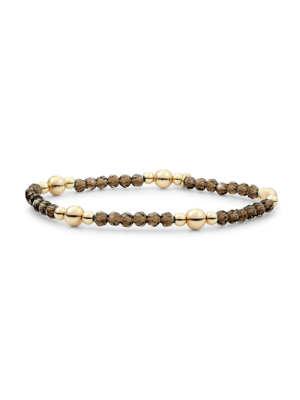 Bold Mix Armband Smoky Quartz - Gold Plated