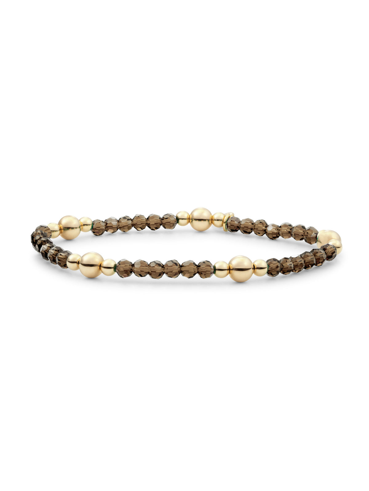 Bold Mix Armband Smoky Quartz - Gold Plated