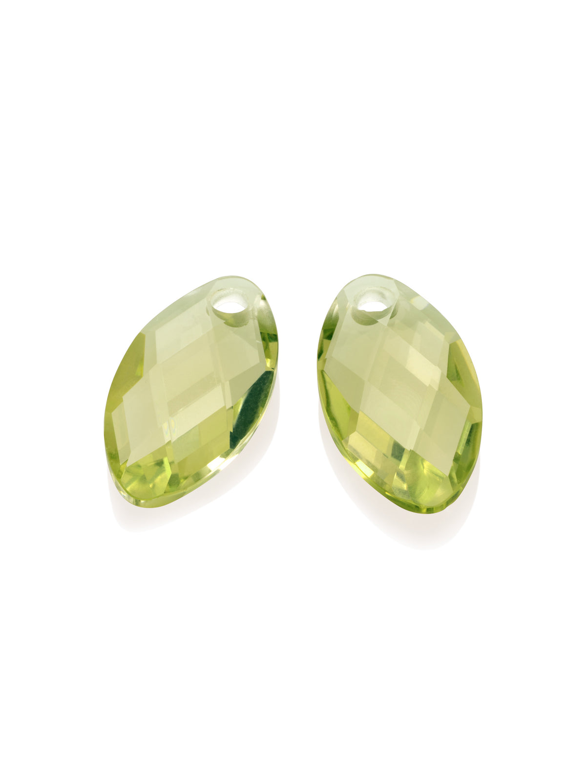 Oorbel Edelstenen Leaf Lemon Quartz - Oorbel Edelstenen Leaf Lemon Quartz