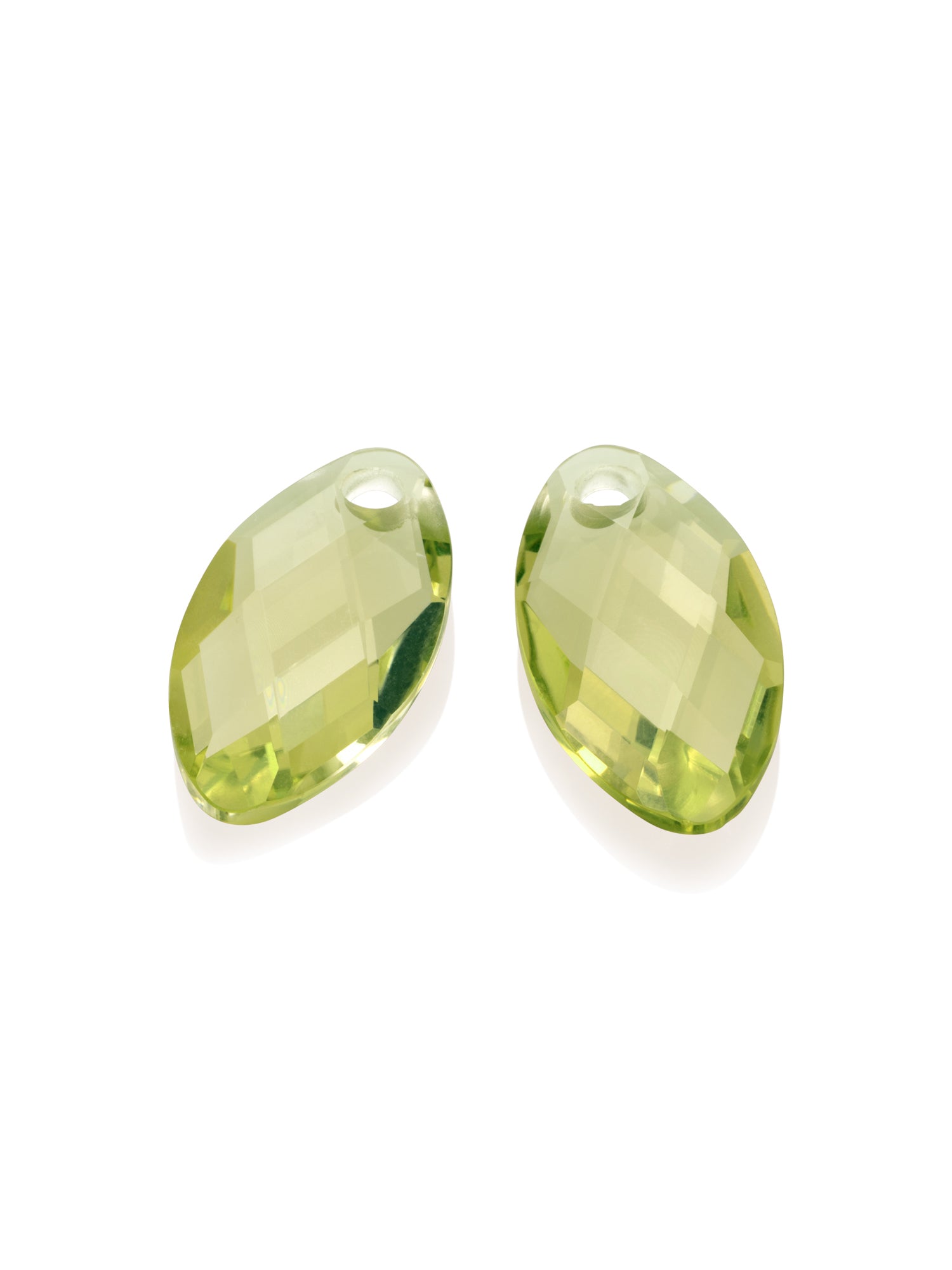 Oorbel Edelstenen Leaf Lemon Quartz - Oorbel Edelstenen Leaf Lemon Quartz