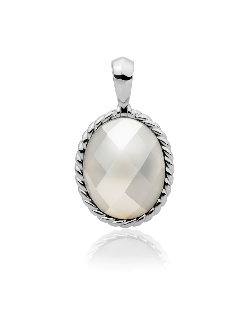 Twist Pendant Pearl - 0.00 / 0.00 / Rhodium Plated