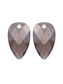 Oorbel Edelstenen Blossom Facet Smoky Quartz - Oorbel Edelstenen Blossom Facet Smoky Quartz