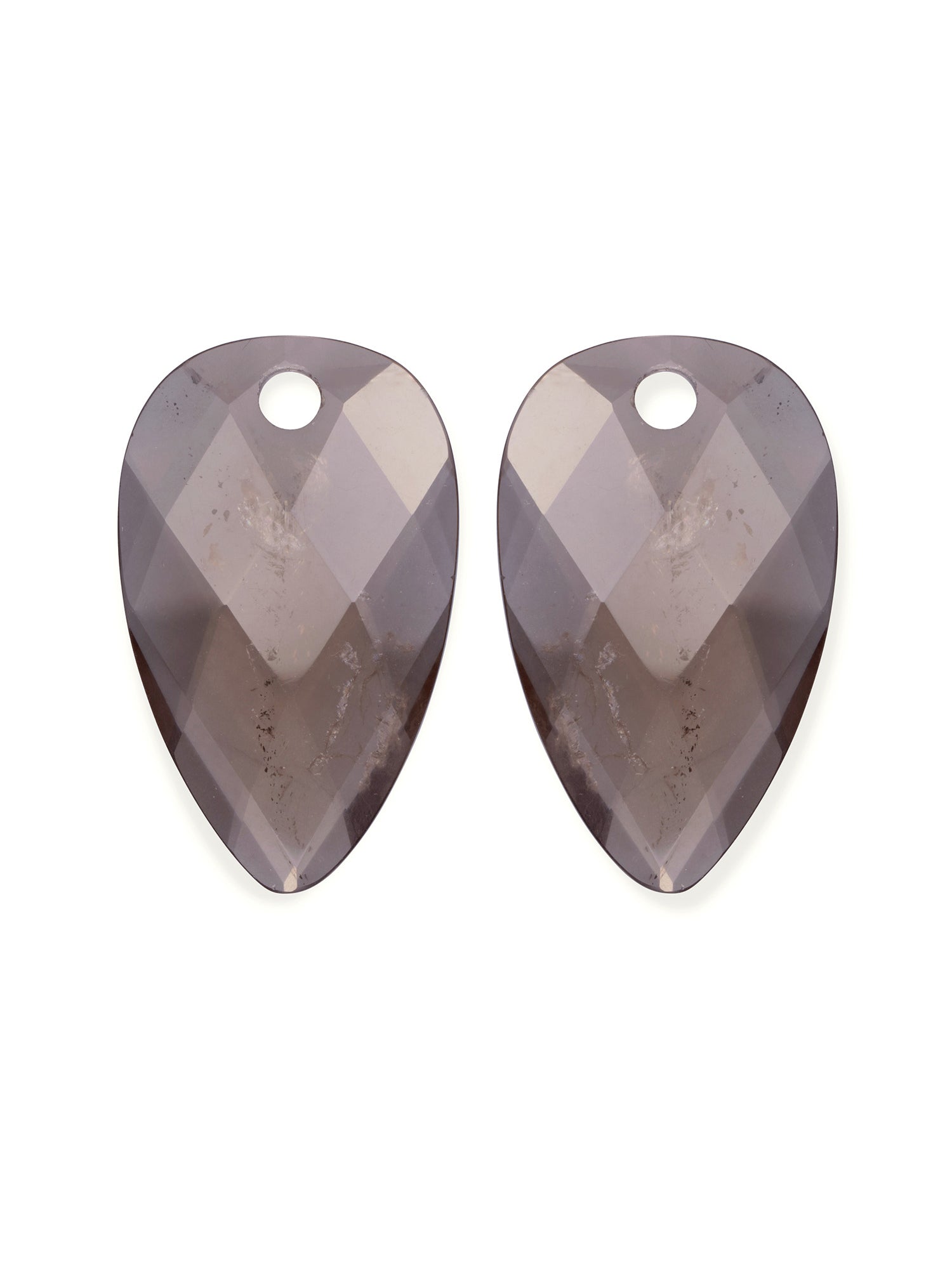Oorbel Edelstenen Blossom Facet Smoky Quartz - Oorbel Edelstenen Blossom Facet Smoky Quartz