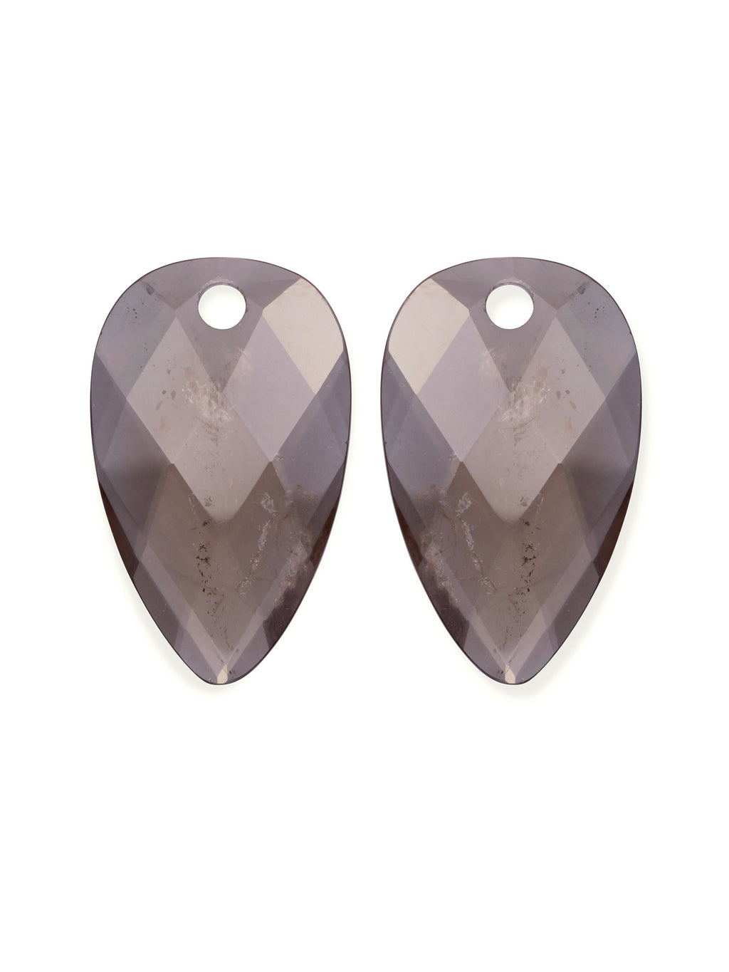 Oorbel Edelstenen Blossom Facet Smoky Quartz - Oorbel Edelstenen Blossom Facet Smoky Quartz