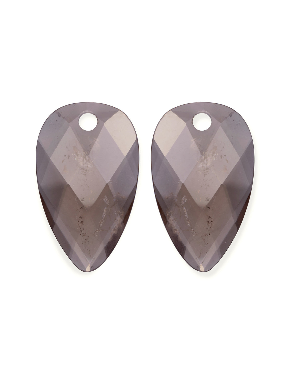 Oorbel Edelstenen Blossom Facet Smoky Quartz - Oorbel Edelstenen Blossom Facet Smoky Quartz