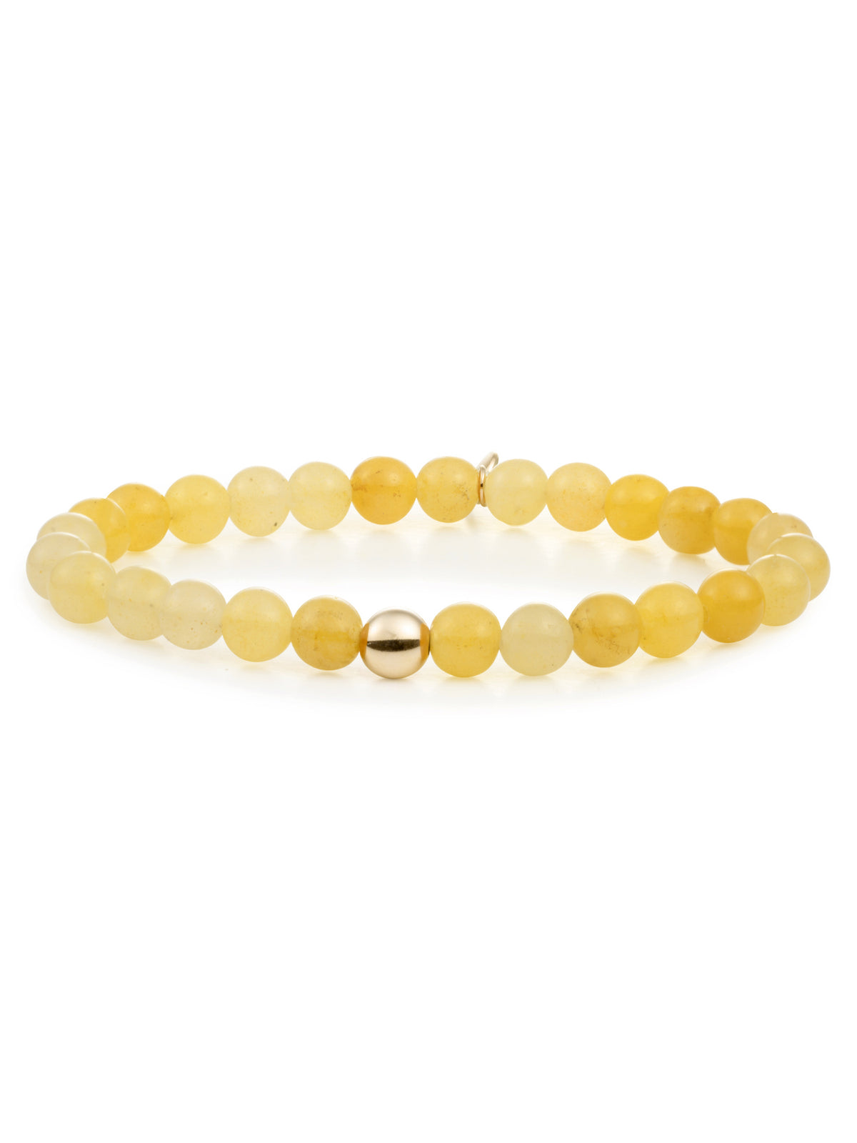 Saturn Armband Large Yellow Jade - Gold Plated