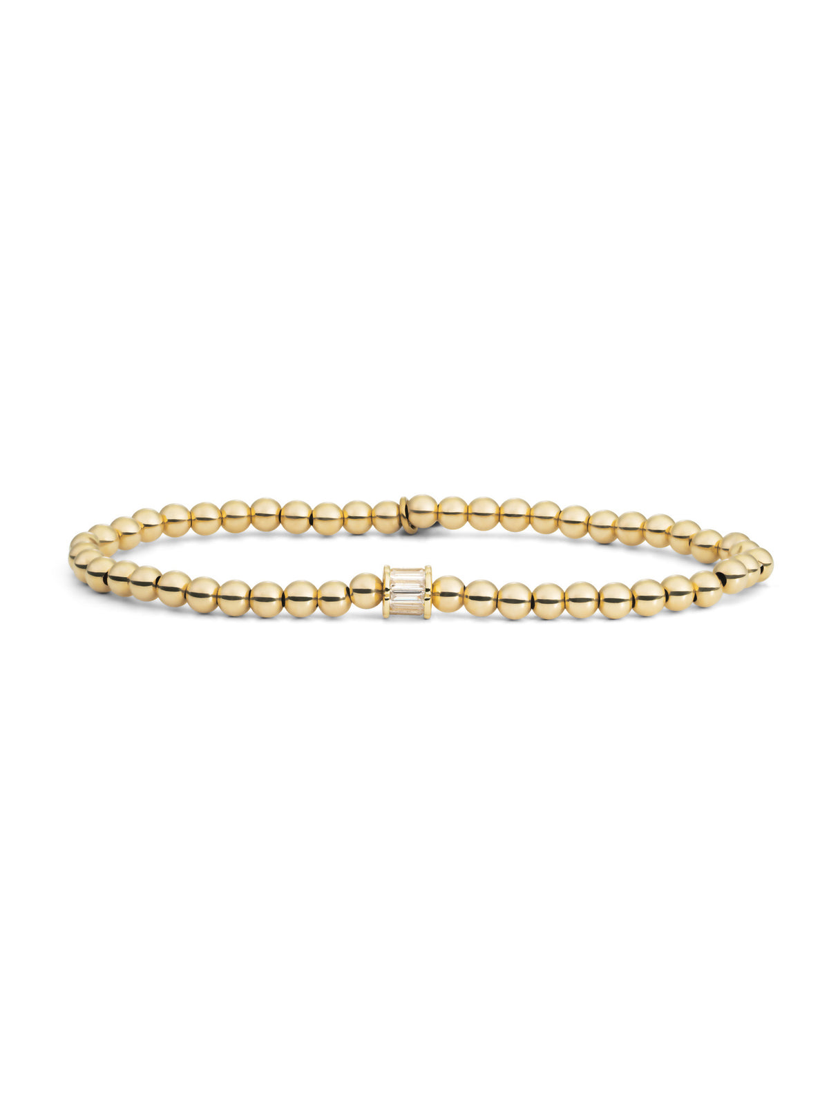 Baguette Cylinder Armband Zirconia - Gold Plated