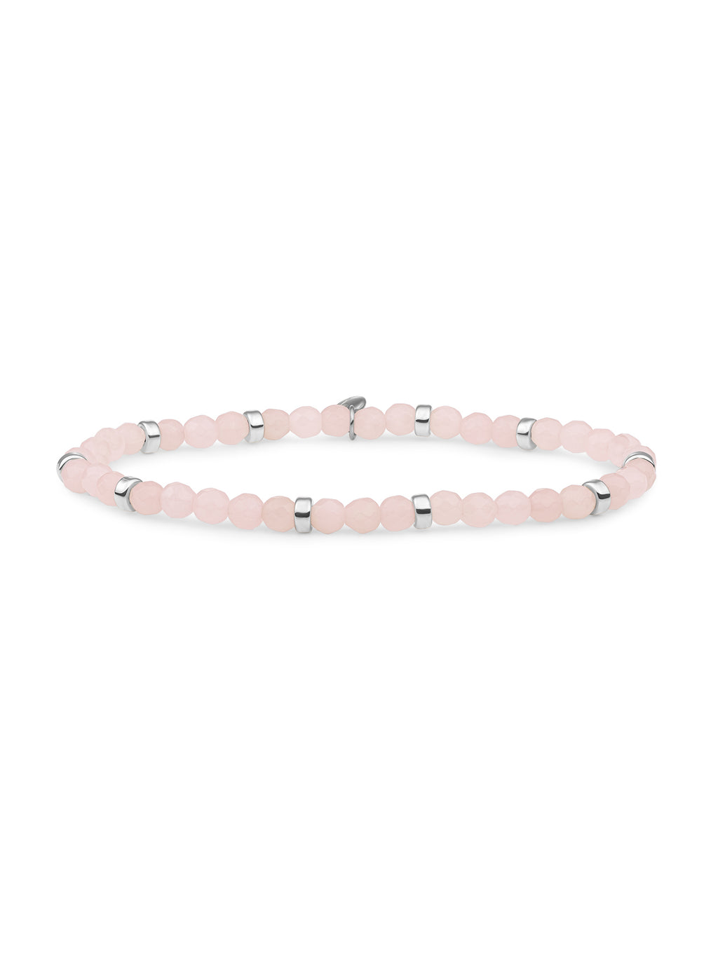 Roundel Interstellar Armband Rose Quartz - Rhodium Plated