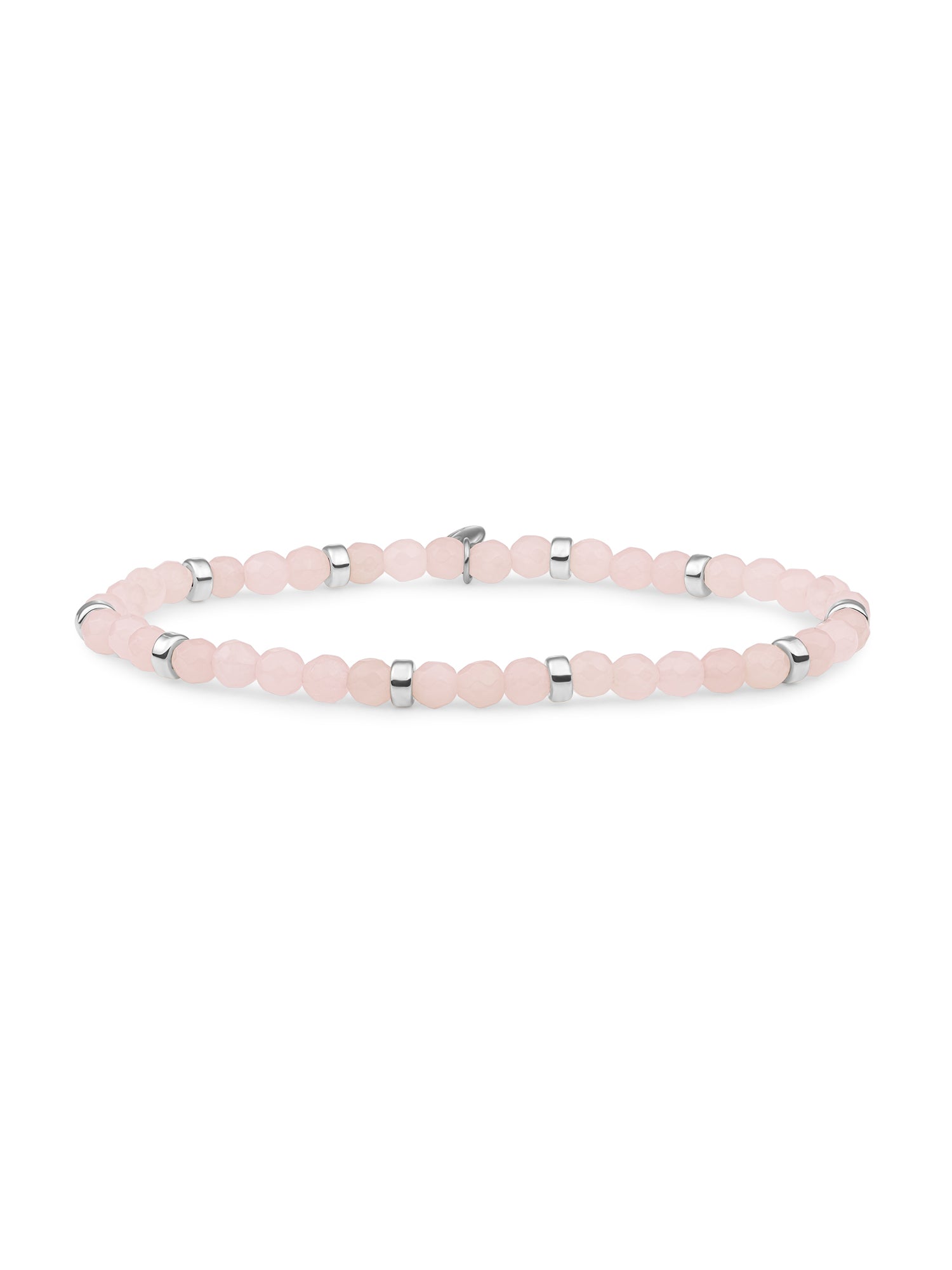 Roundel Interstellar Armband Rose Quartz - Rhodium Plated