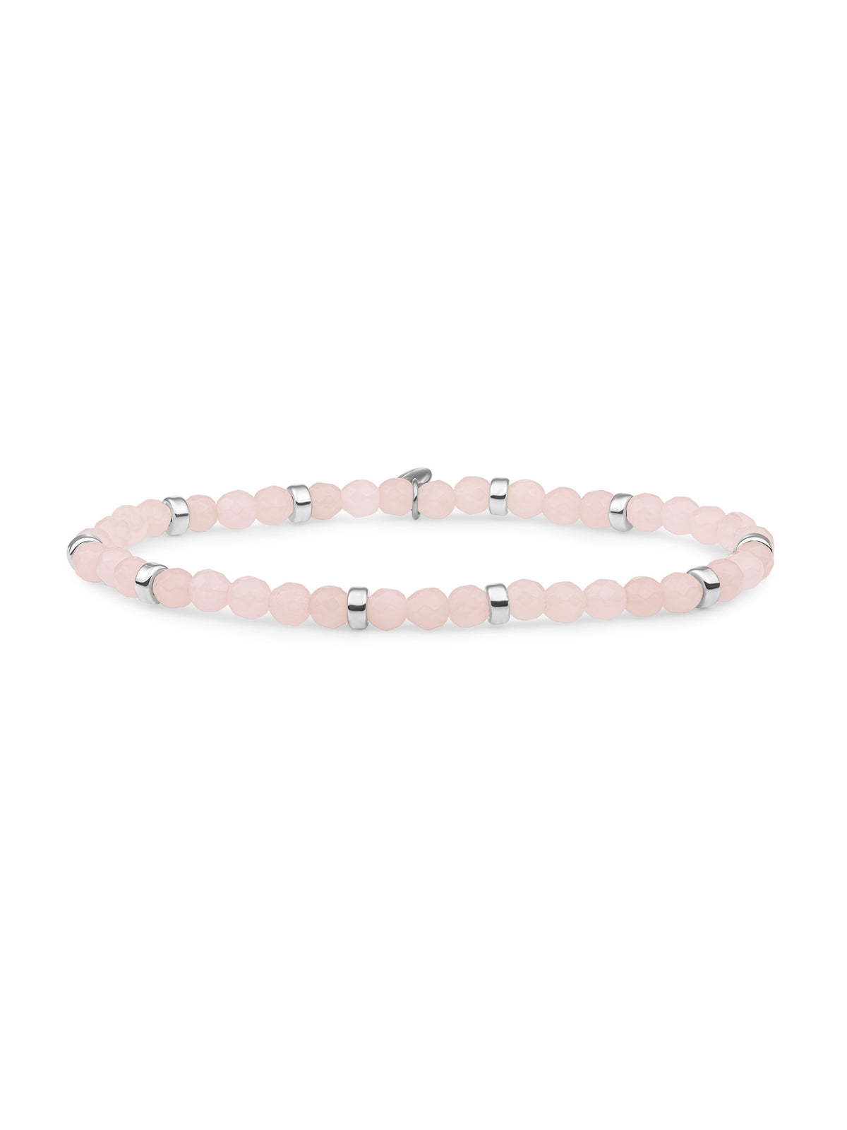 Roundel Interstellar Armband Rose Quartz - Rhodium Plated