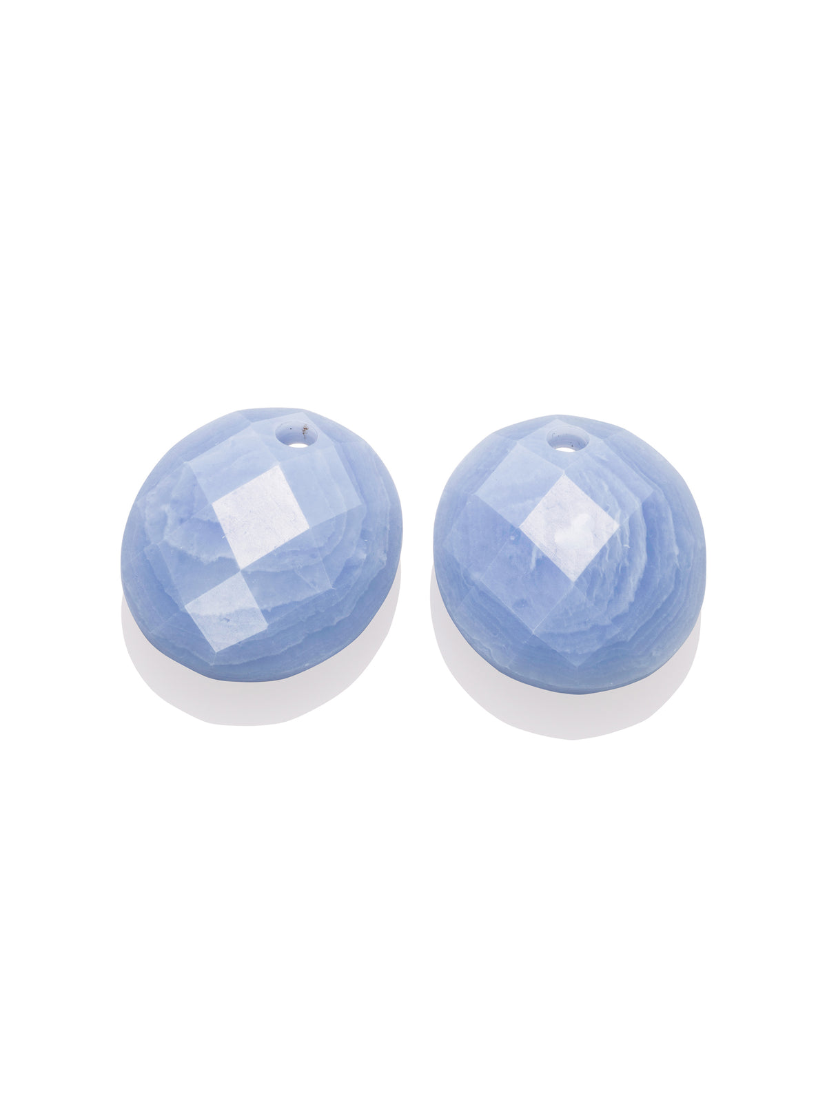 Oorbel Edelstenen Large Oval Blue Lace Agate