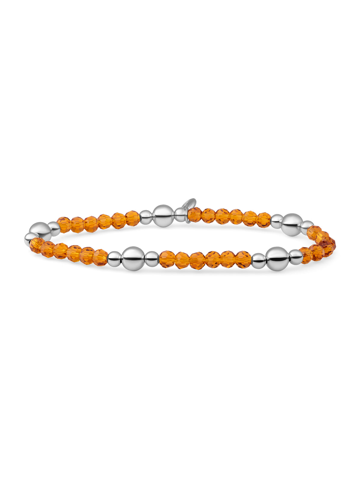 Bold Mix Armband Citrine Quartz - Rhodium Plated