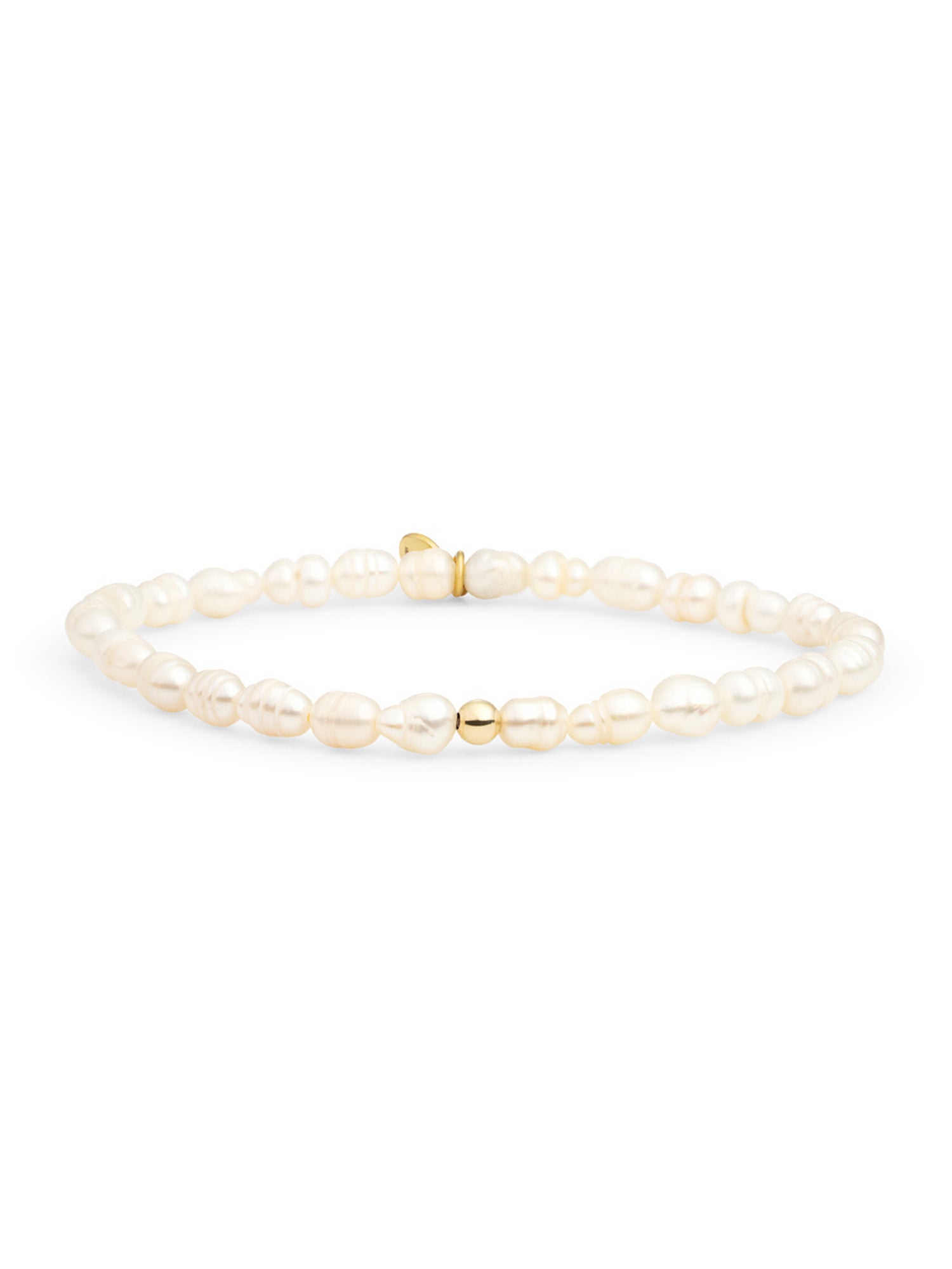 Saturn Armband Small Pearl - Gold Plated