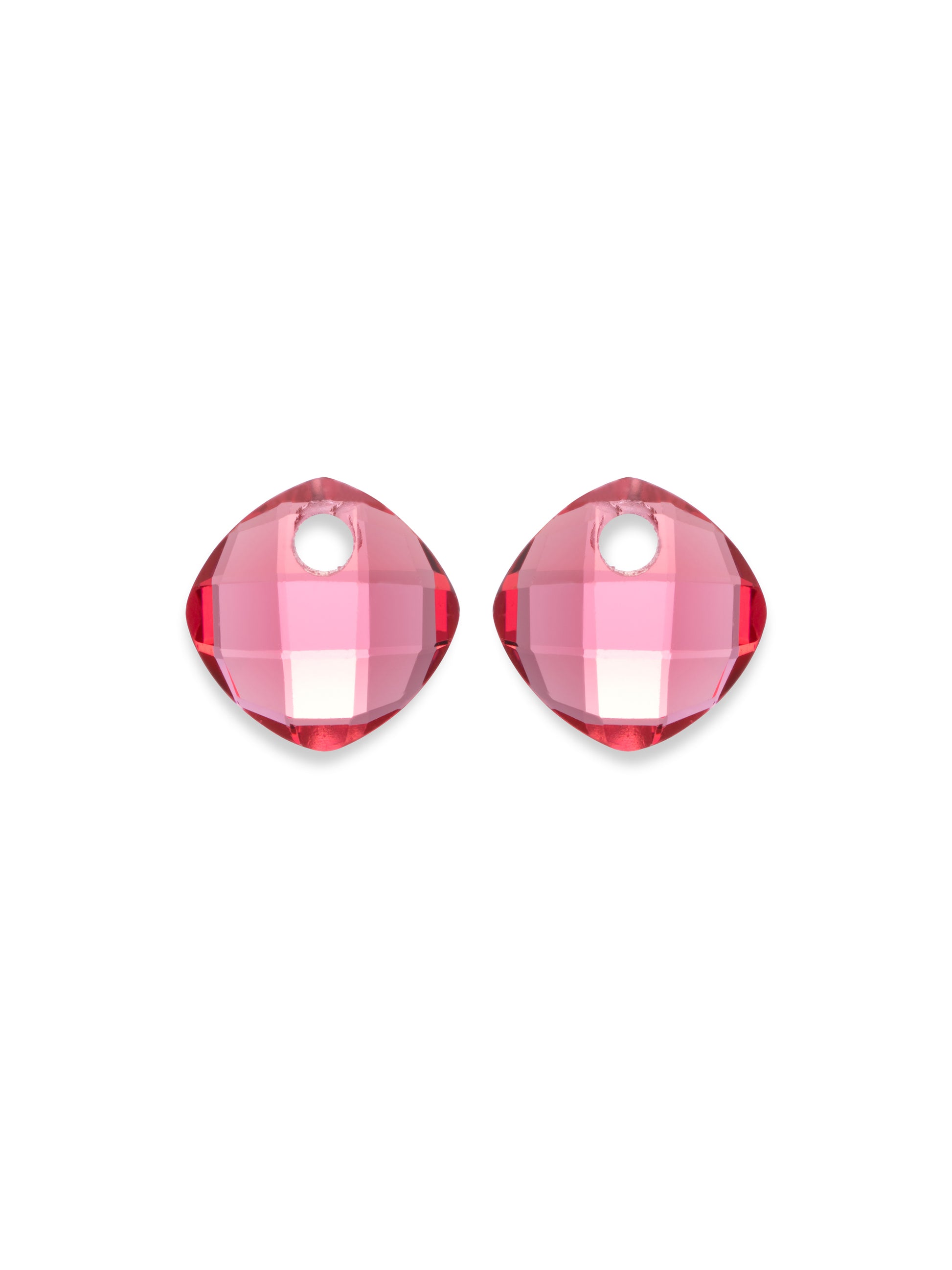 Oorbel Edelstenen Cushion Cut Fuchsia Quartz - Oorbel Edelstenen Cushion Cut Fuchsia Quartz