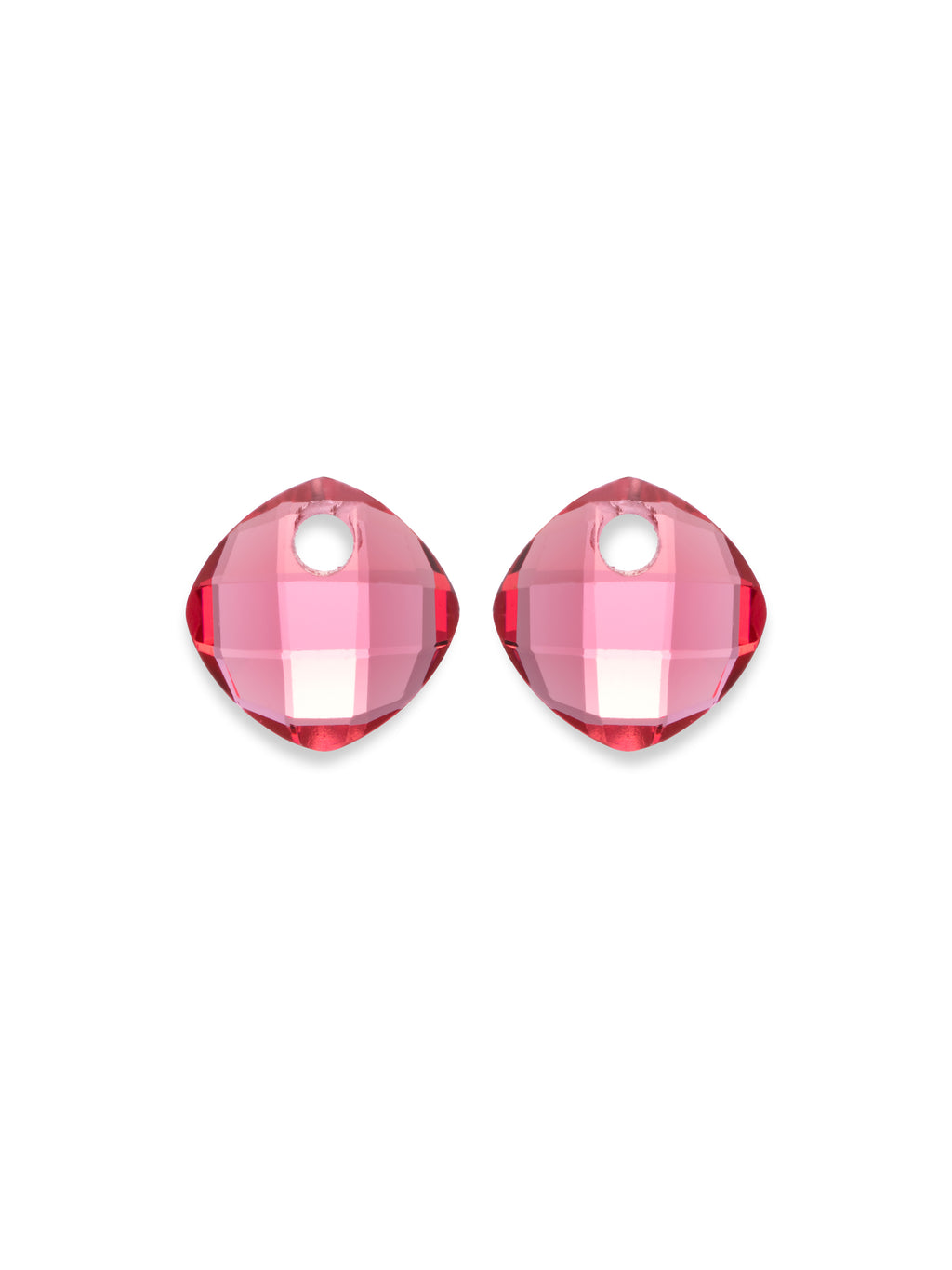 Oorbel Edelstenen Cushion Cut Fuchsia Quartz - Oorbel Edelstenen Cushion Cut Fuchsia Quartz