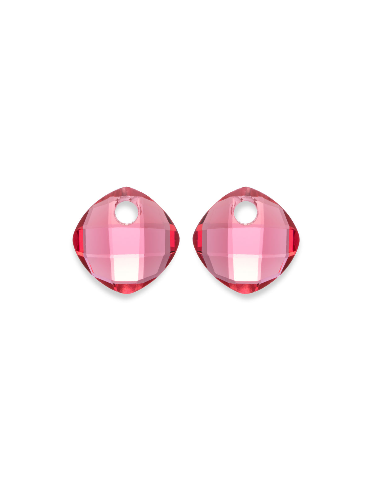 Oorbel Edelstenen Cushion Cut Fuchsia Quartz - Oorbel Edelstenen Cushion Cut Fuchsia Quartz
