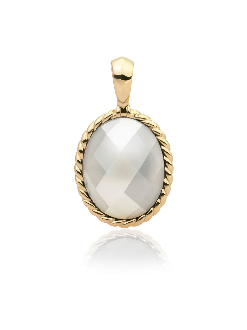 Twist Pendant Pearl - Gold Plated