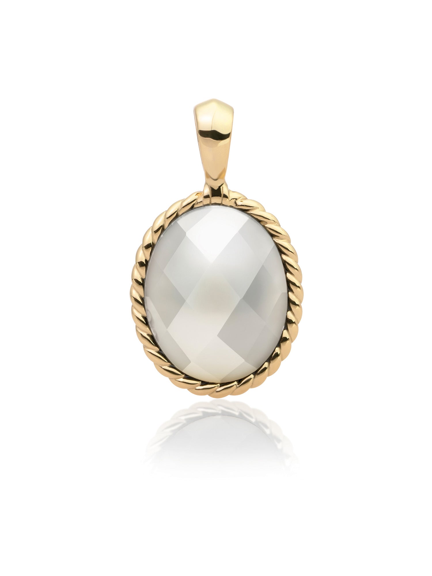 Twist Pendant Pearl - Gold Plated
