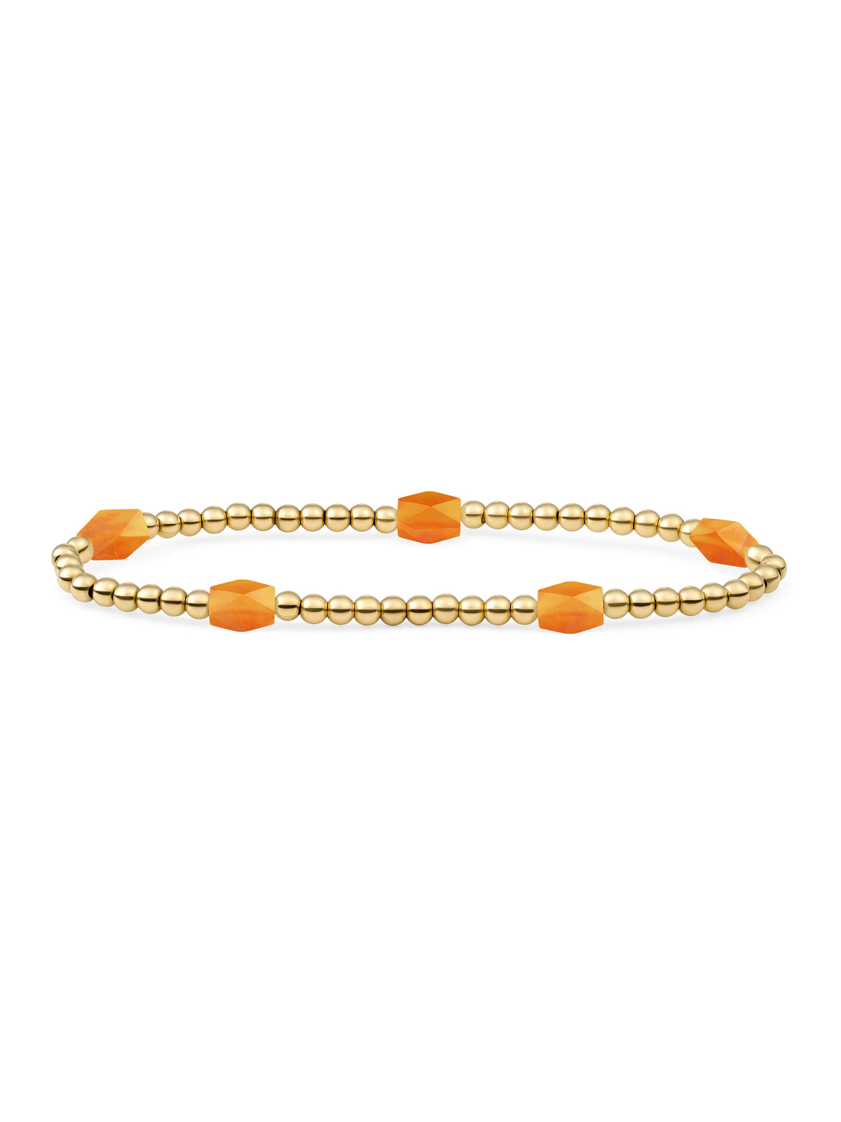 Reverse Edge Mix Armband Citrine Quartz - Gold Plated