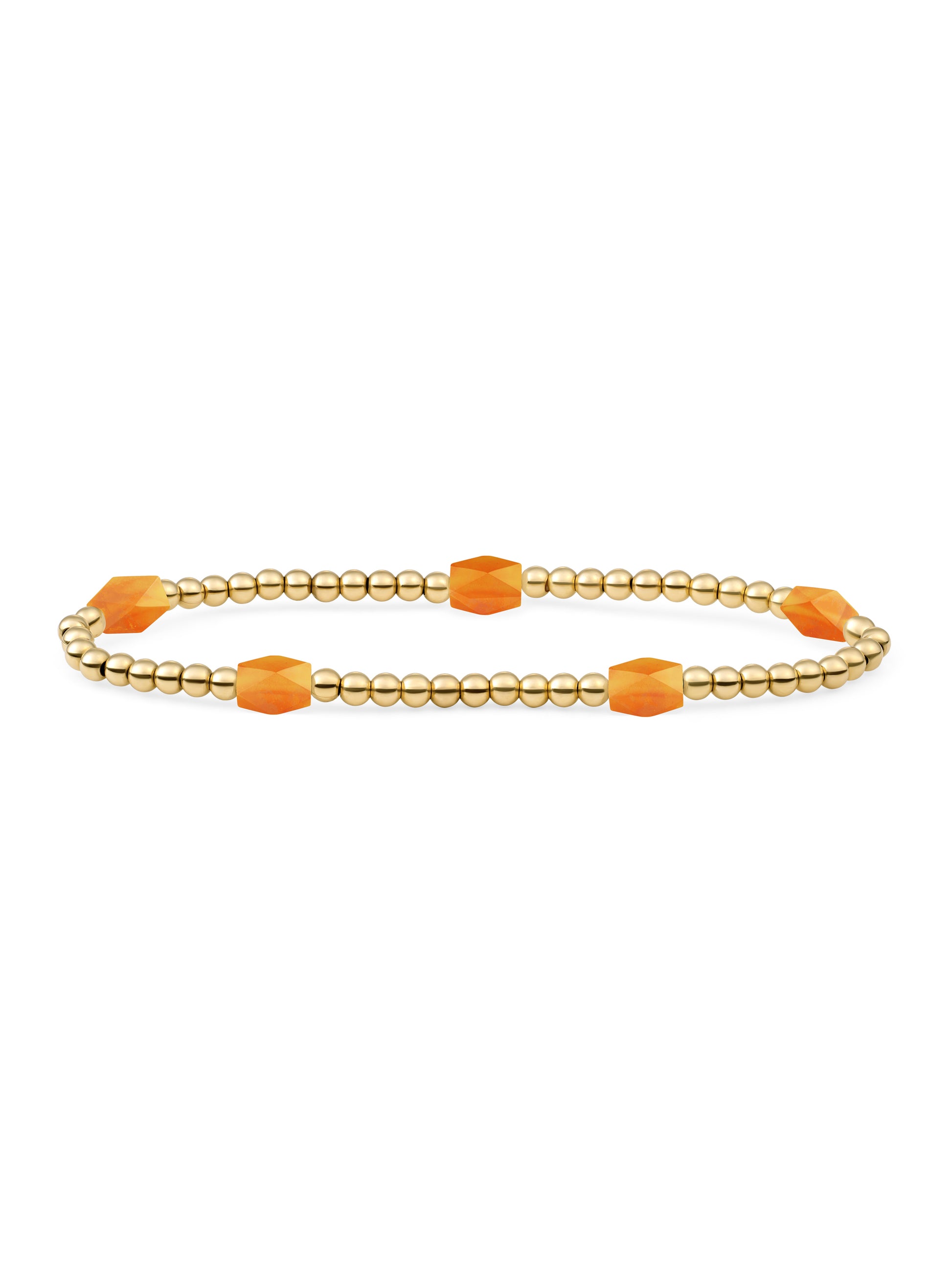 Reverse Edge Mix Armband Citrine Quartz - Gold Plated