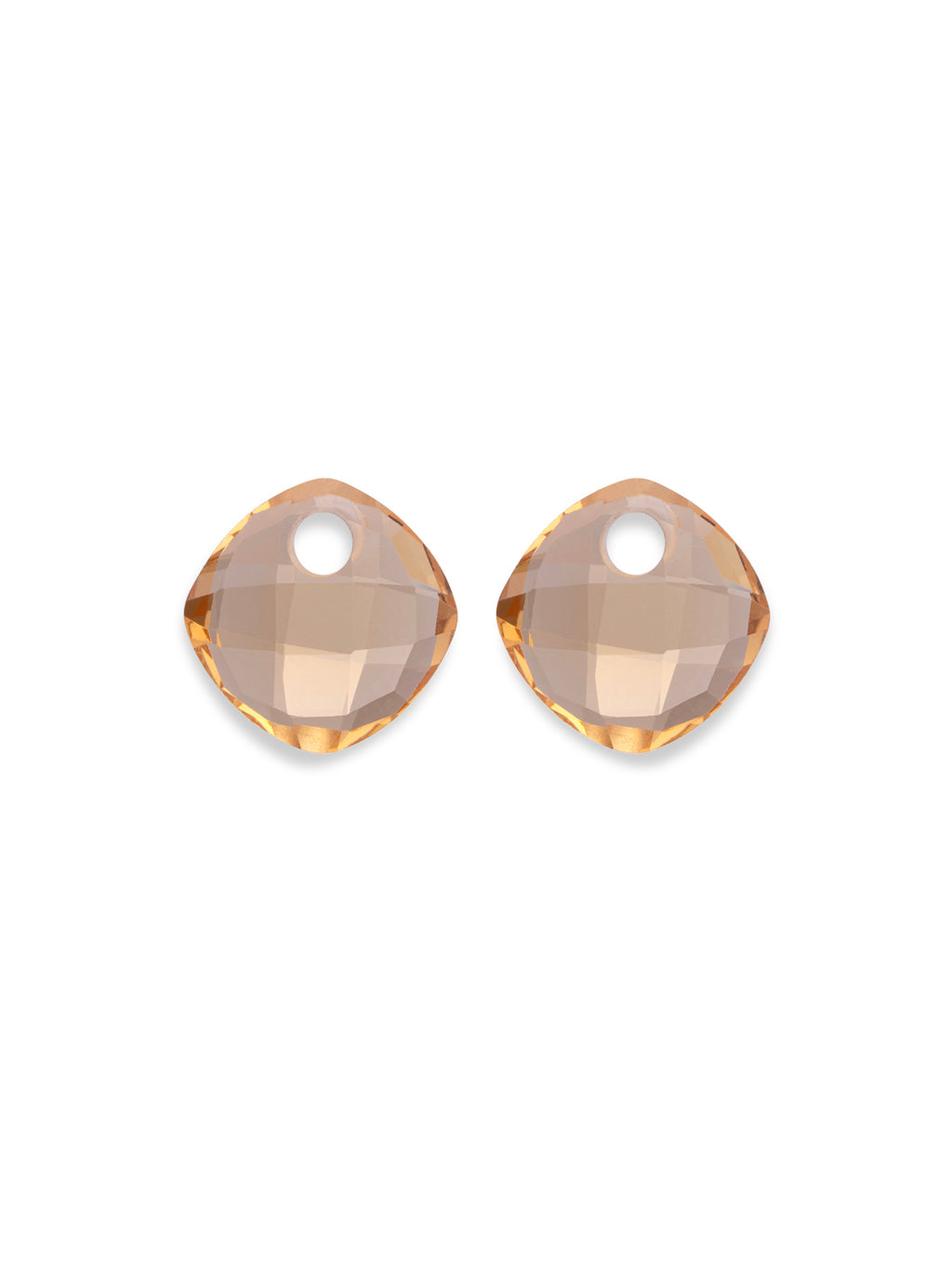 Oorbel Edelstenen Cushion Cut Light Gold Citrine Quartz - Oorbel Edelstenen Cushion Cut Light Gold Citrine Quartz