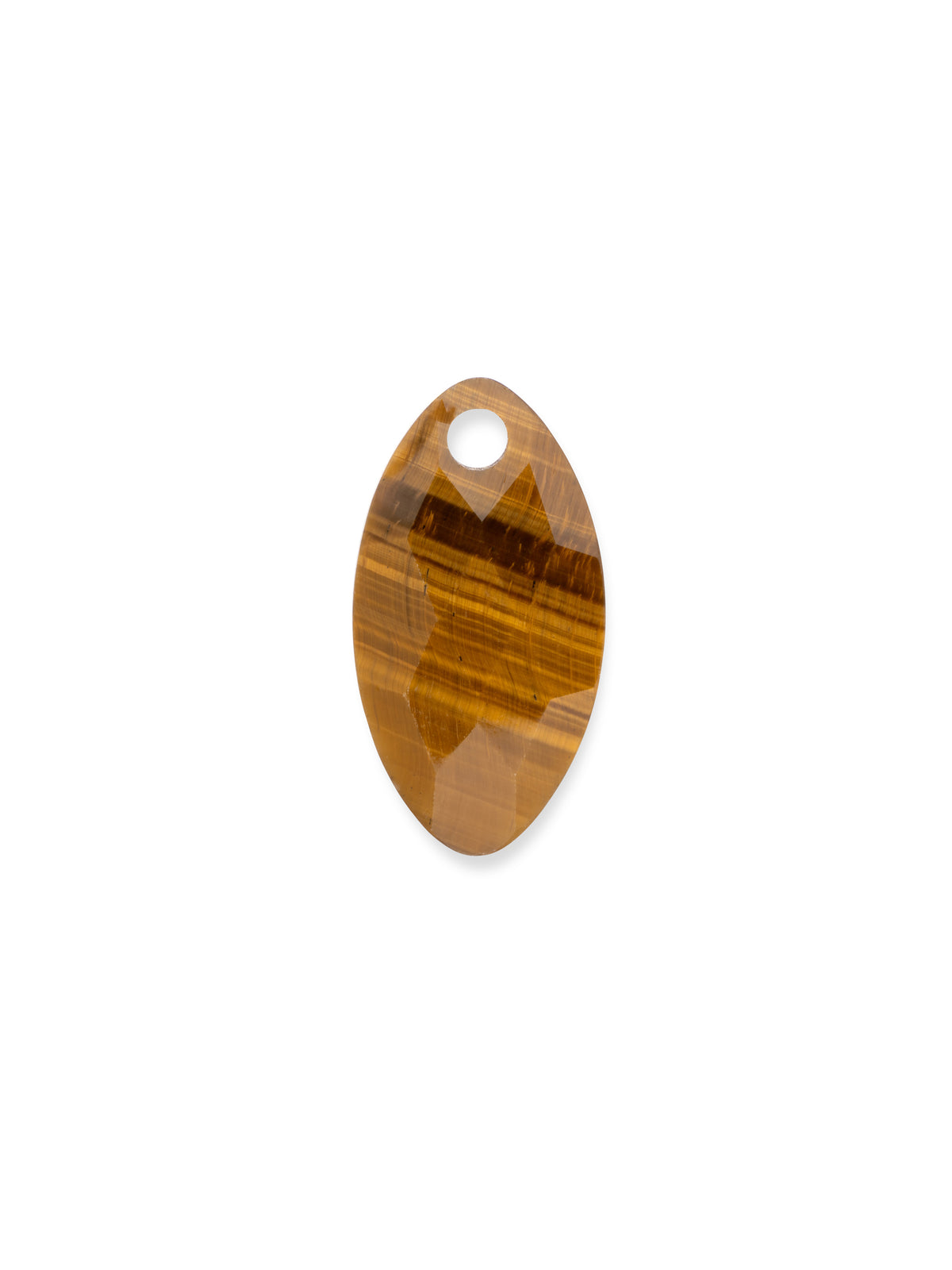 Pendant Edelsteen Leaf Tiger Eye - Pendant Edelsteen Leaf Tiger Eye