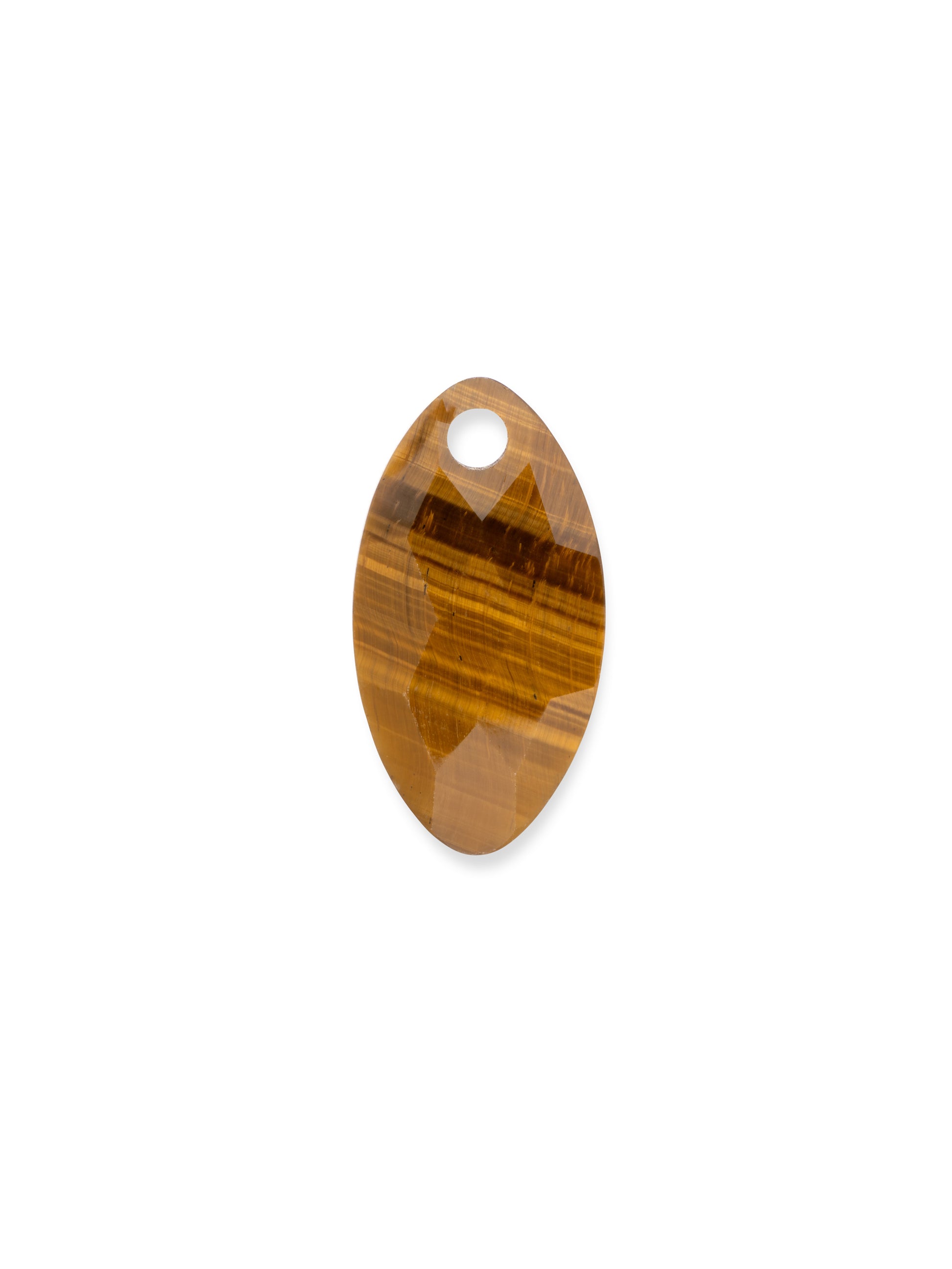 Pendant Edelsteen Leaf Tiger Eye - Pendant Edelsteen Leaf Tiger Eye