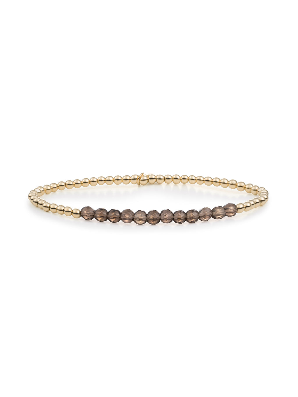 Universe Armband Smoky Quartz - Gold Plated