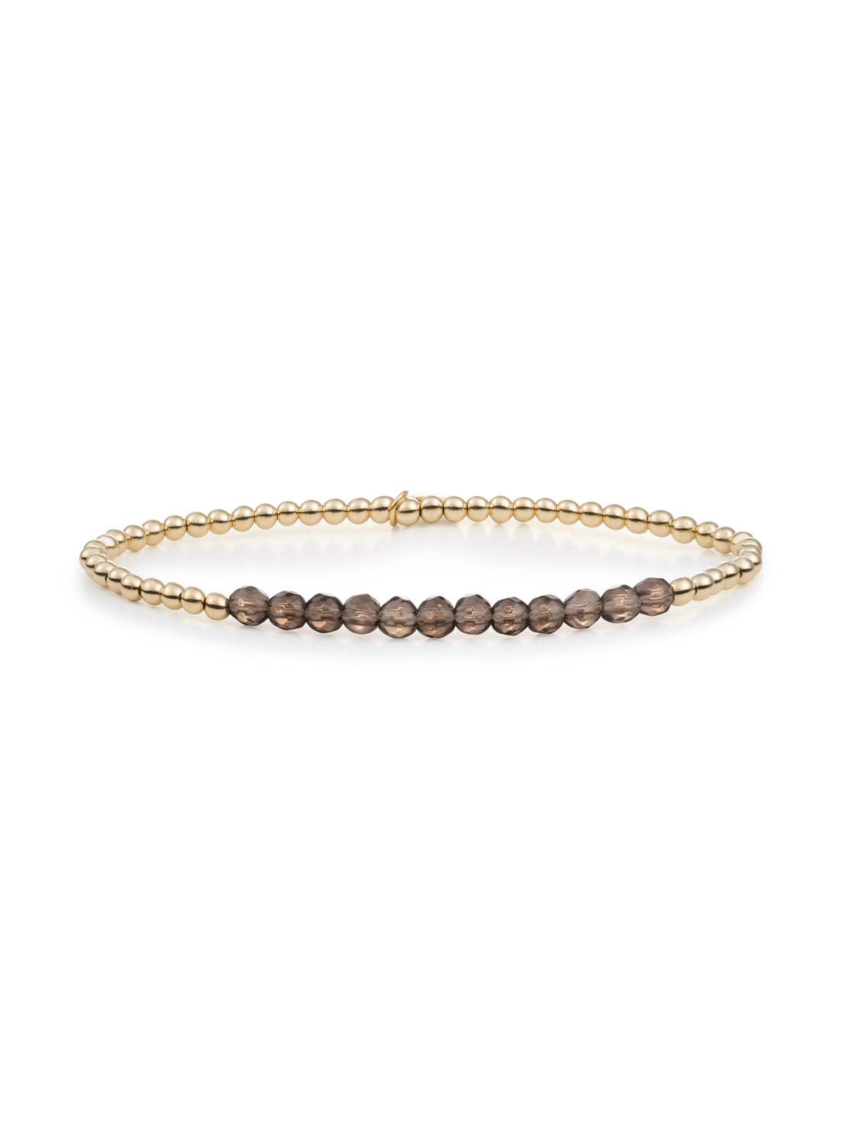 Universe Armband Smoky Quartz - Gold Plated