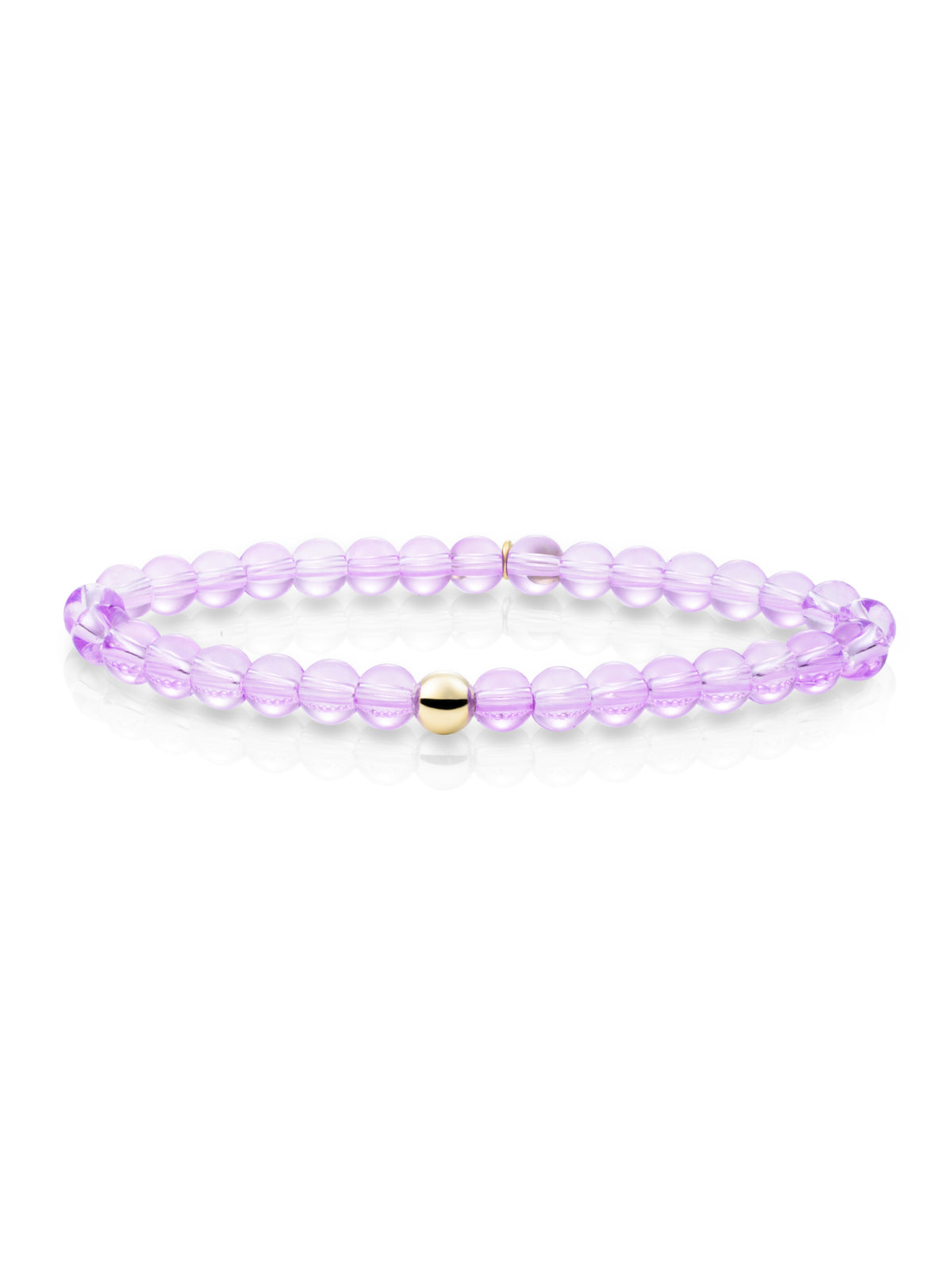 Saturn Armband Large Violet Quartz - Gold Plated