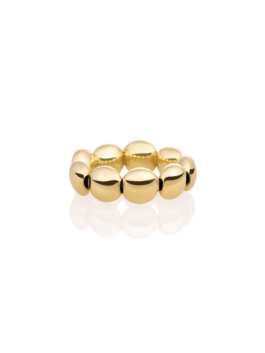 Bubble Beads Ring - Gold Plated